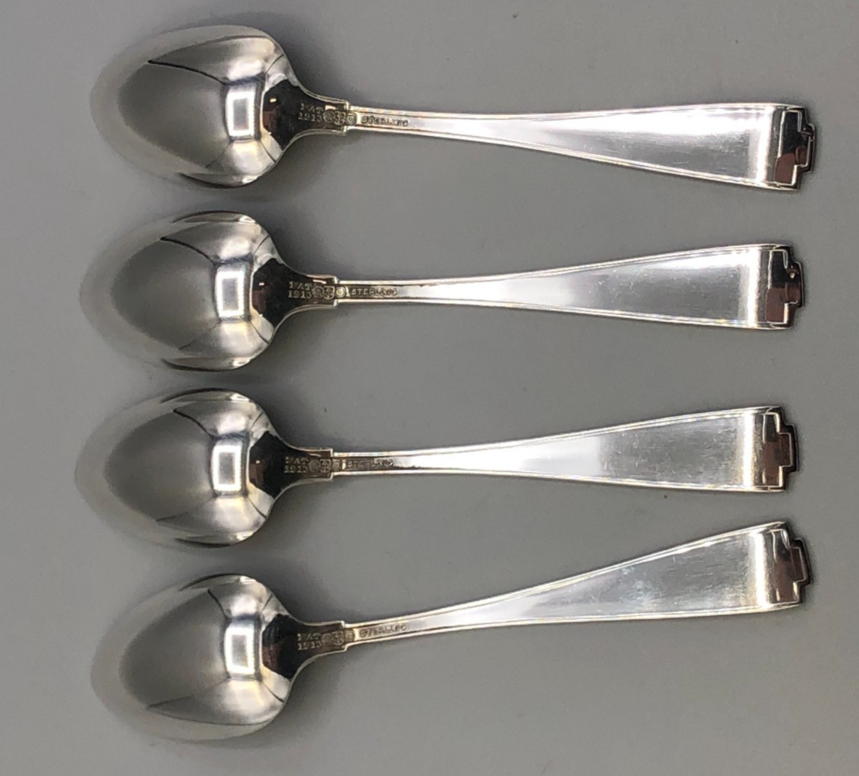 Etruscan by Gorham Sterling Silver set of 4 Demitasse Spoons 4.25″