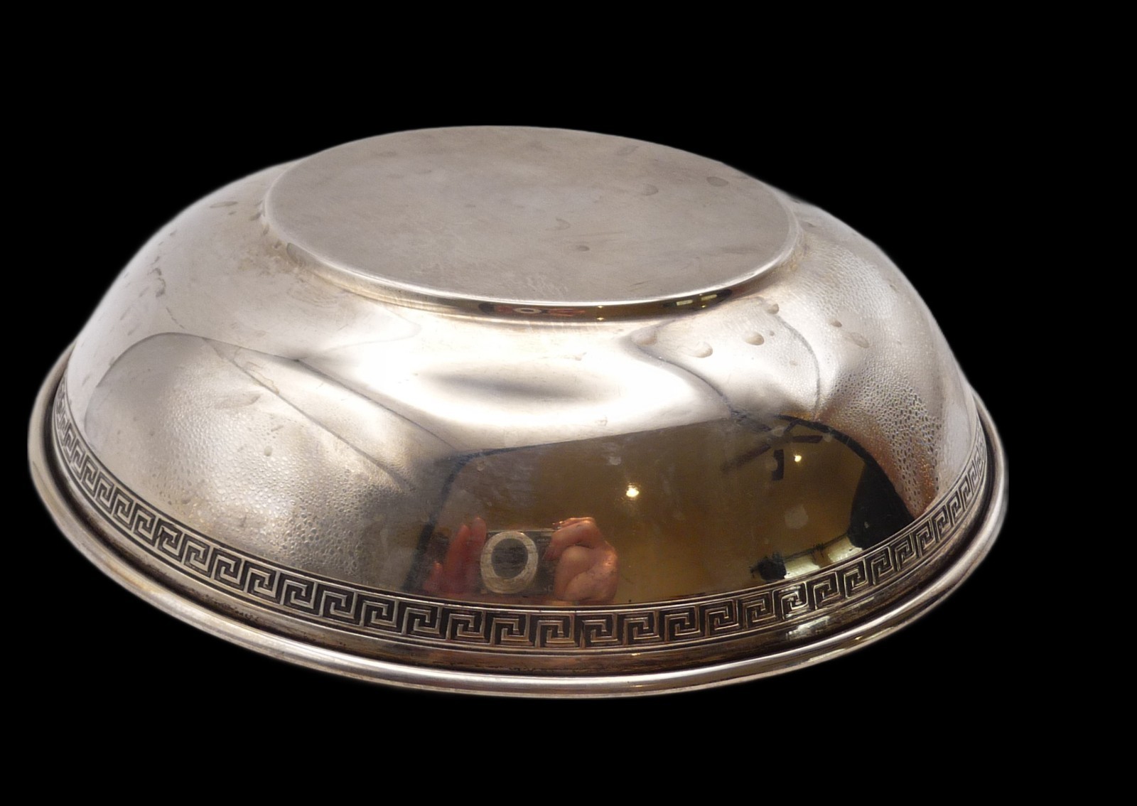 Gorham Etruscan Greek Key Sterling Silver 8″ Bowl c.1955, No. 1182, 226g