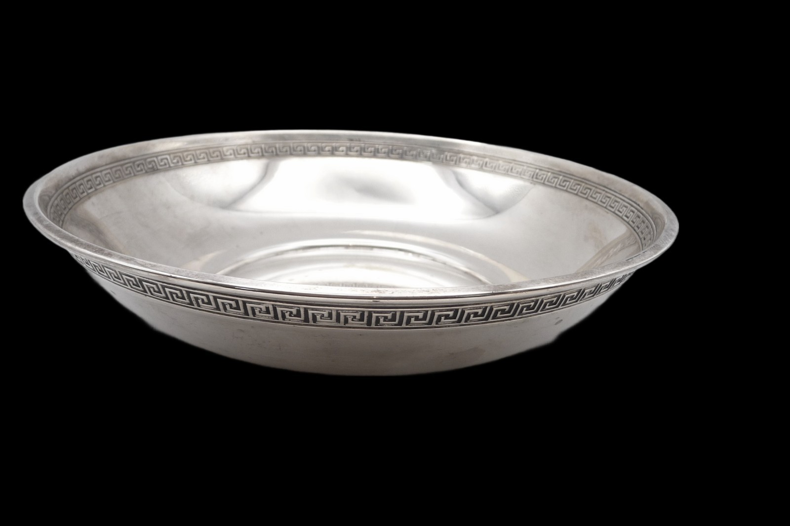 Gorham Etruscan Greek Key Sterling Silver 8″ Bowl c.1955, No. 1182, 226g