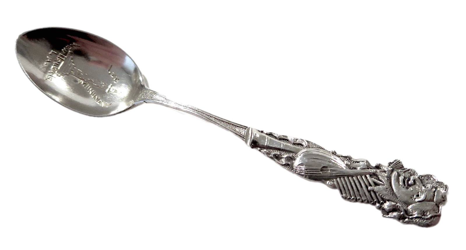 NEW ORLEANS Sterling SILVER SOUVENIR Spoon JESTER Paye & BAKER LEE Monument