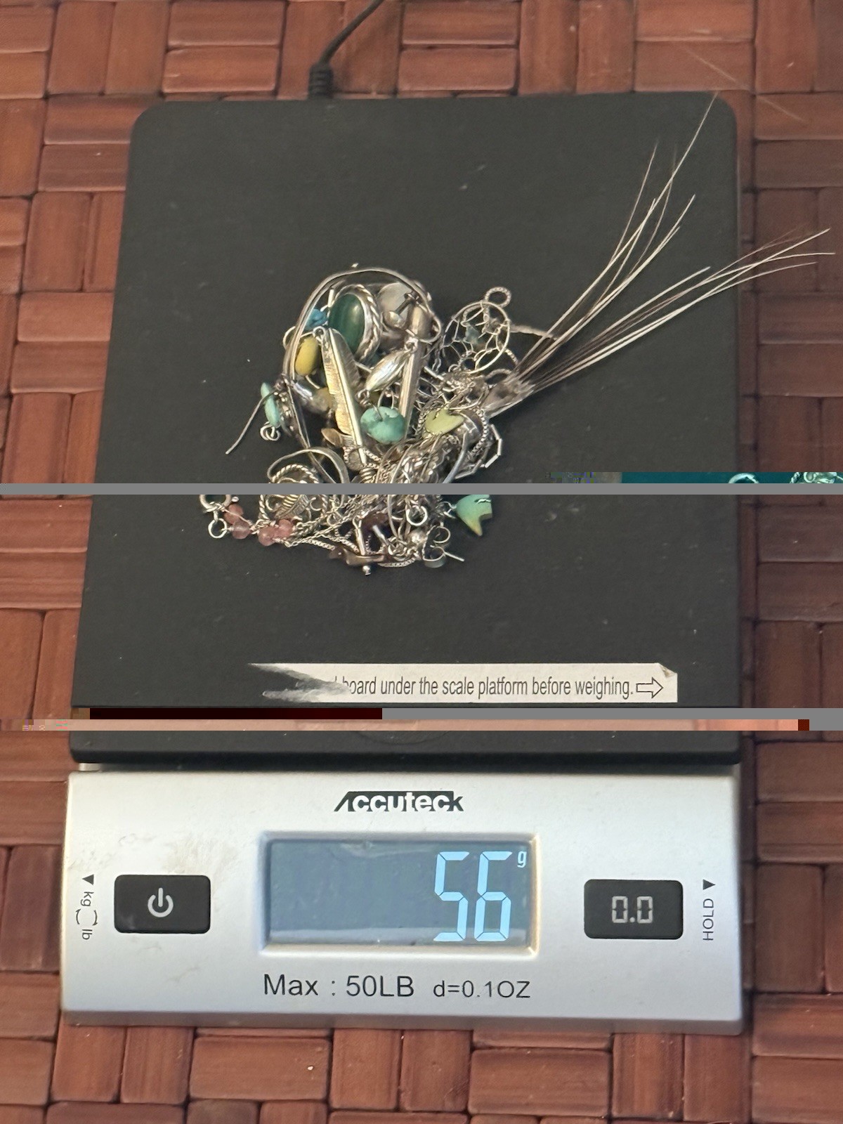 56 GRAMS STERLING SILVER NATIVE SW JEWELRY LOT OF 11 PIECES