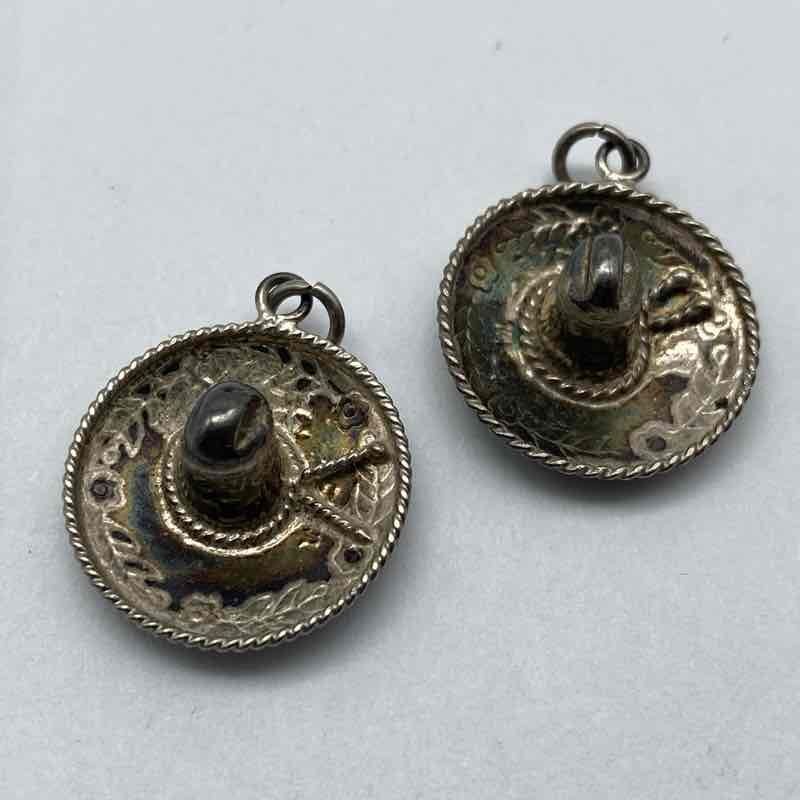 Sterling Silver 925 Jewelry Lot of 6 Rings Earrings Brooch Sombrero Charms 12.5g
