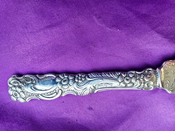 Vintage Nils Johan Sweden Extra Prima Silver Plated Tart Cake Serving Knife 9″
