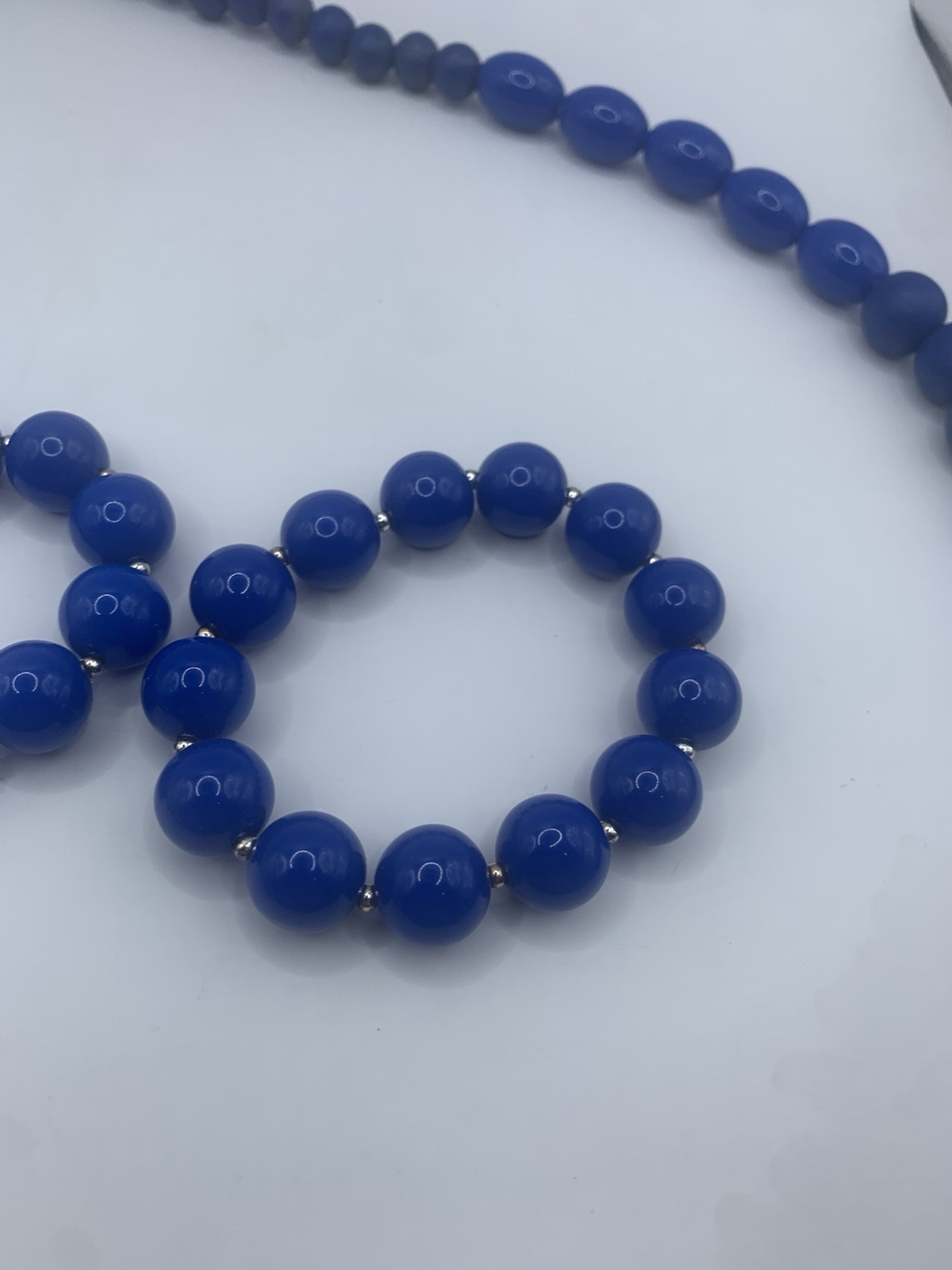2 Tibetan Style Blue 13PCS Amulet Bracelets and a Blue Necklace MU2