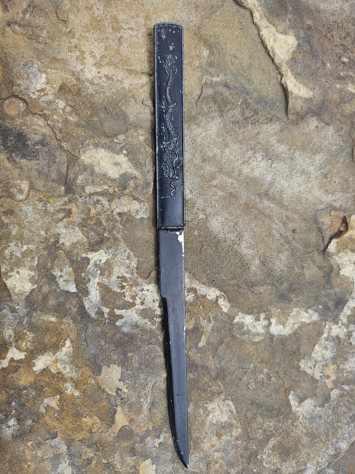 Japanese Kogatana Kozuka Knife From Edo Period (1603–1868) With Dragon Motif