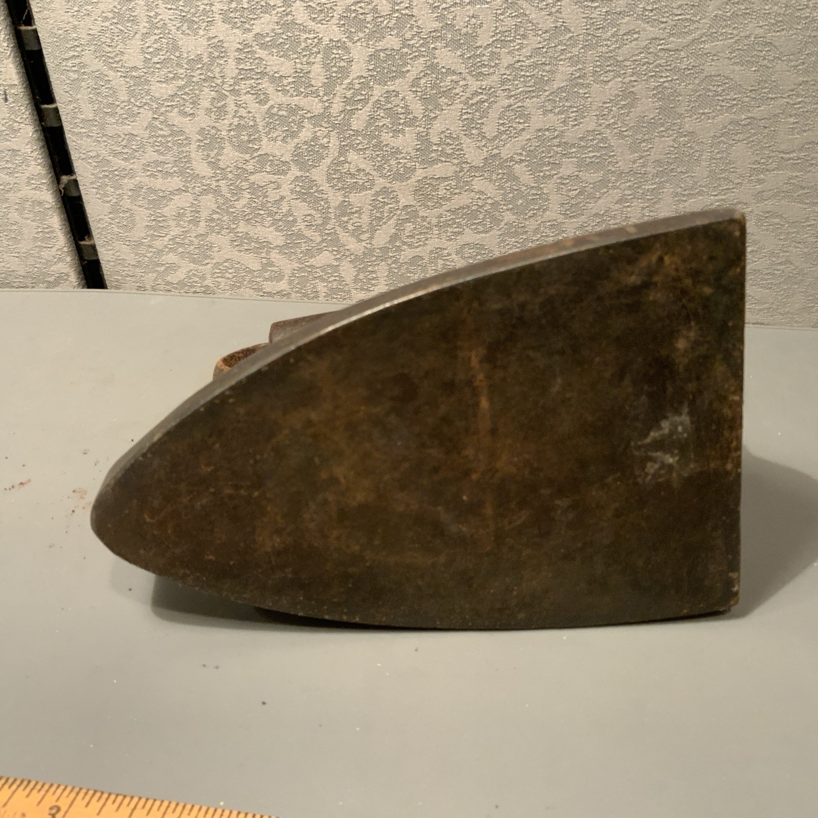Antique 19th Century Cast Iron Sad Iron, Primitive Farmhouse Decor