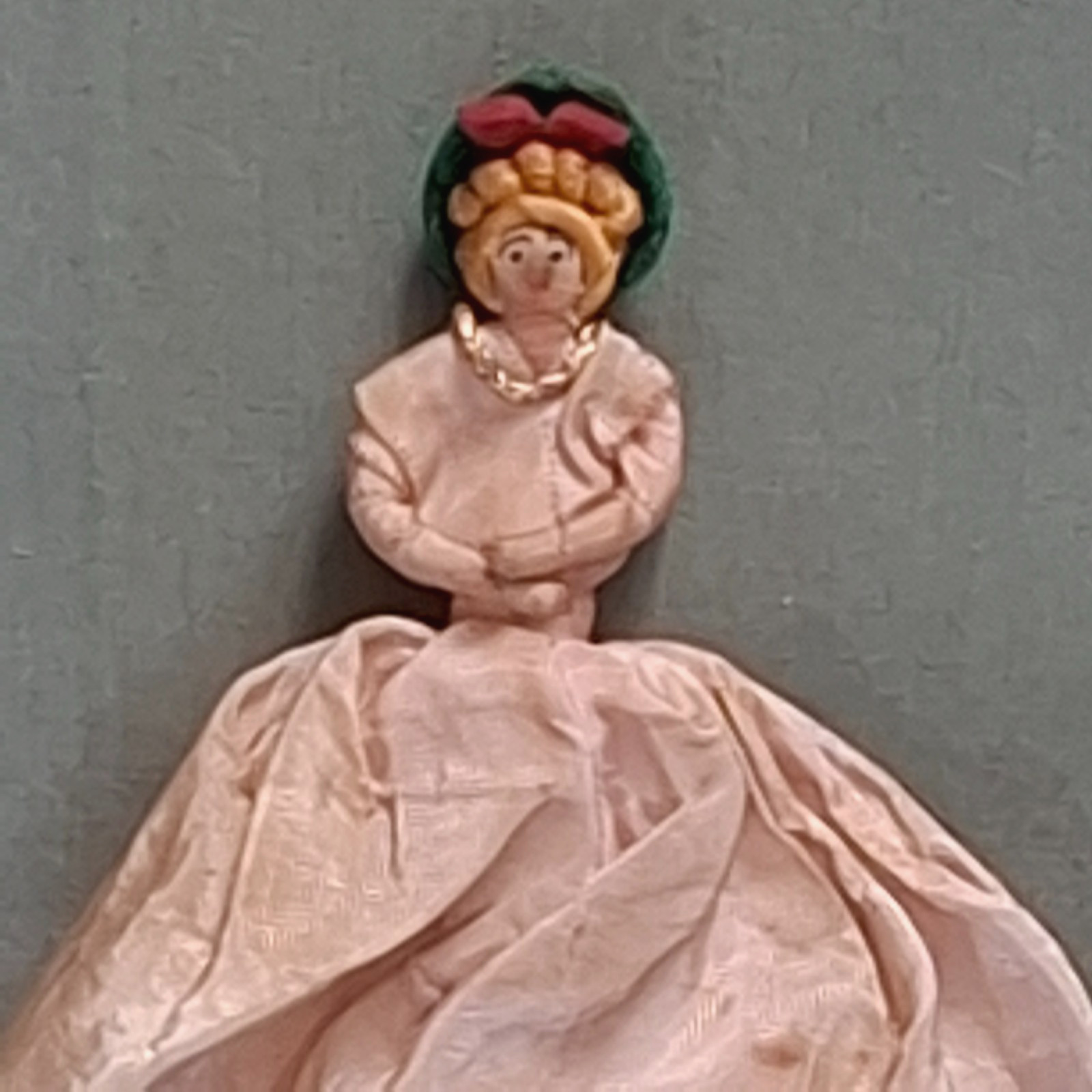 Vintage Tiny Handmade Victorian Style Fabric Doll with Dress Slip Bloomers Shoes