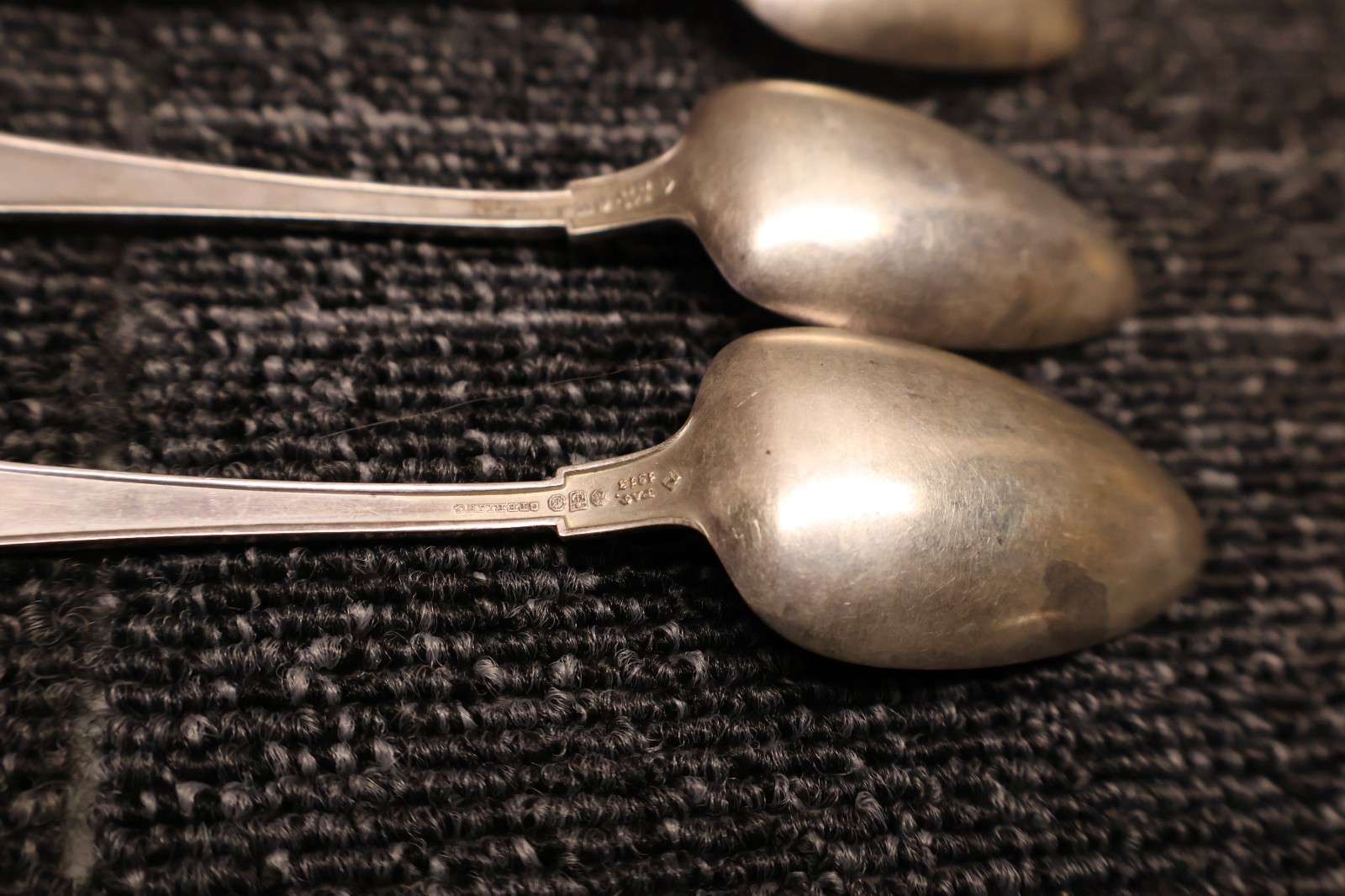 Gorham Etruscan Sterling lot of 6 spoons mono 1917 1918