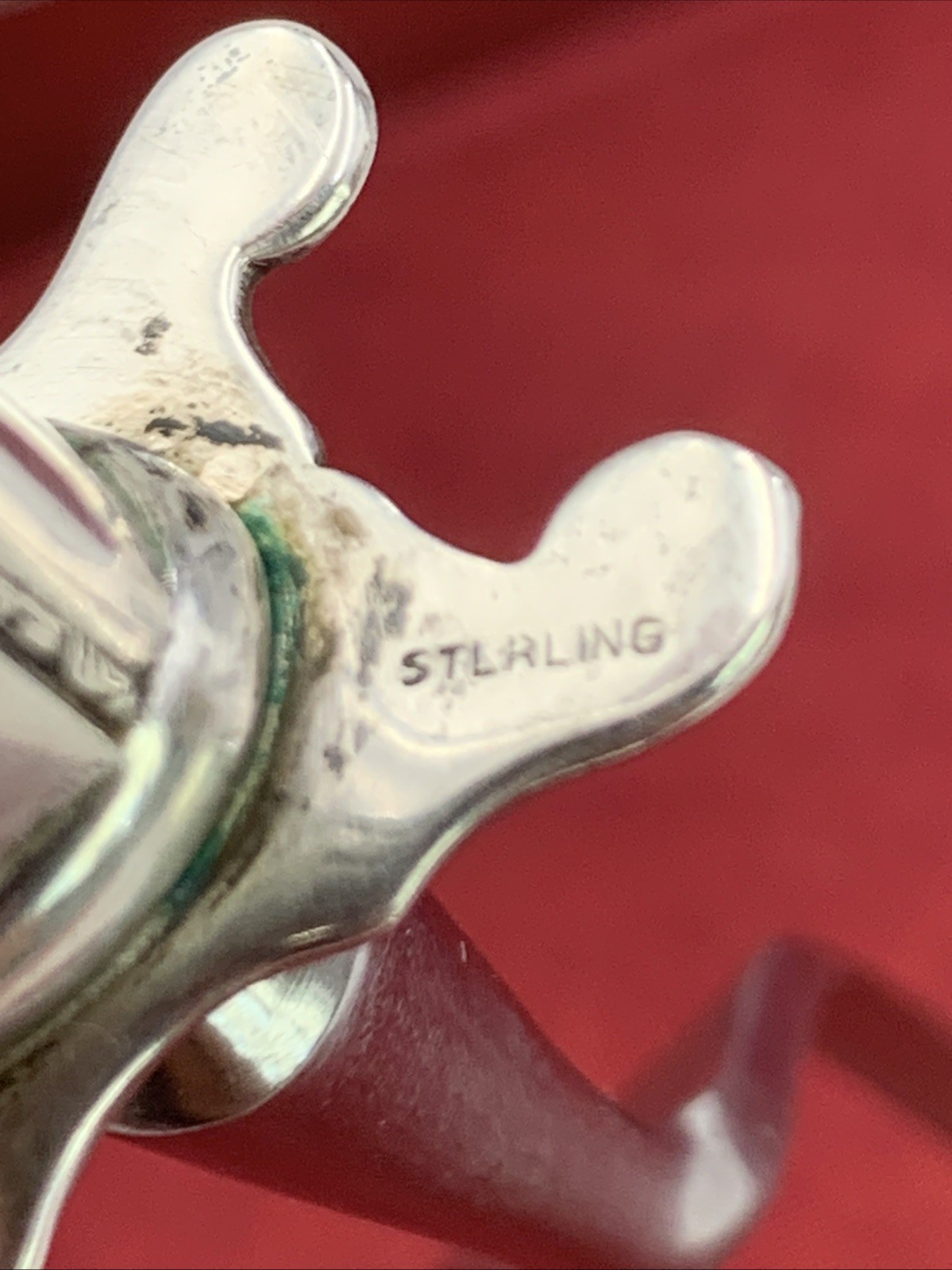 Mary II by Lunt Sterling Silver Handle Carving Knife & Fork MONO K