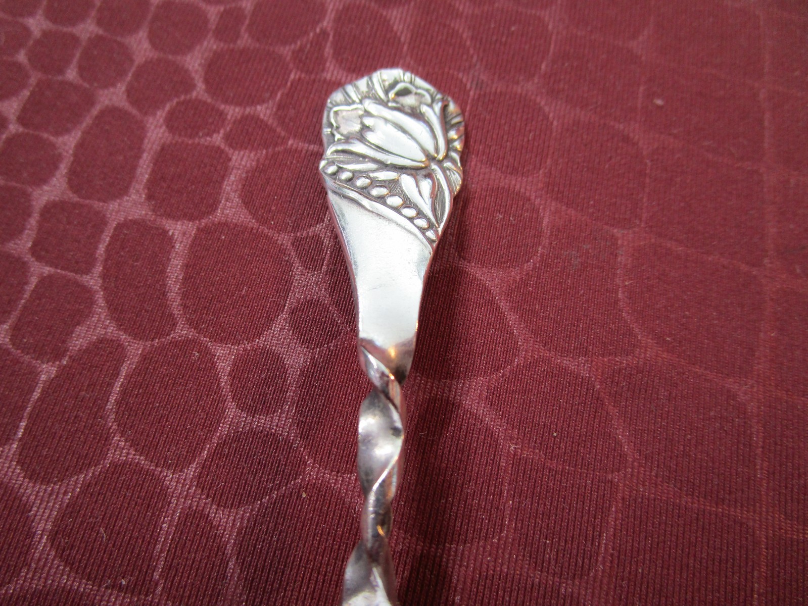 Unknown Pattern Tea Caddy Spoon Rogers Silverplate 1891 No Monogram sw