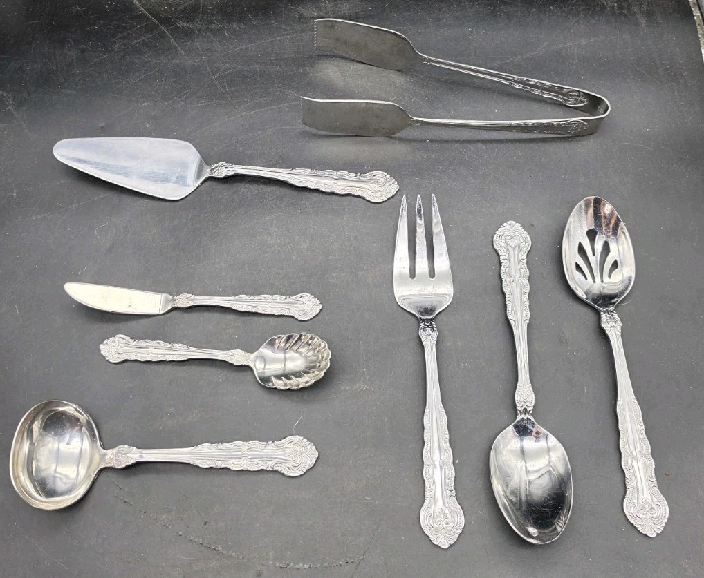 REED & BARTON Stainless Steel Dinnerware Richmond Hill Pattern 8pc Serving