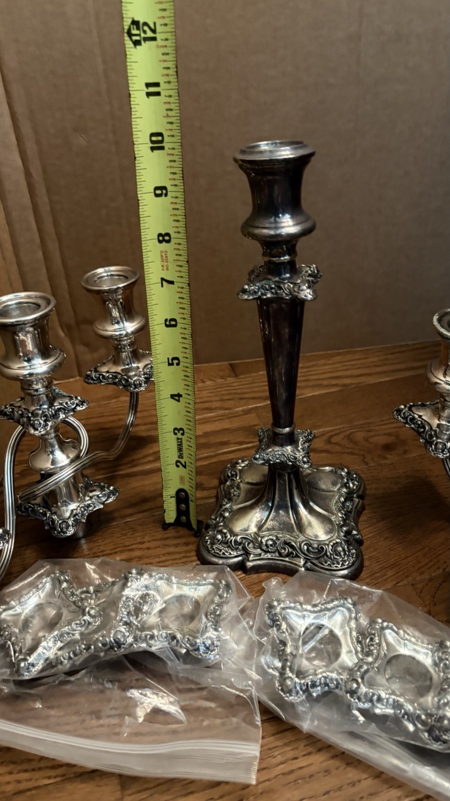 wow Antique Gorham Silver Plate Candlestick Candelabra Convertible Pattern 20702