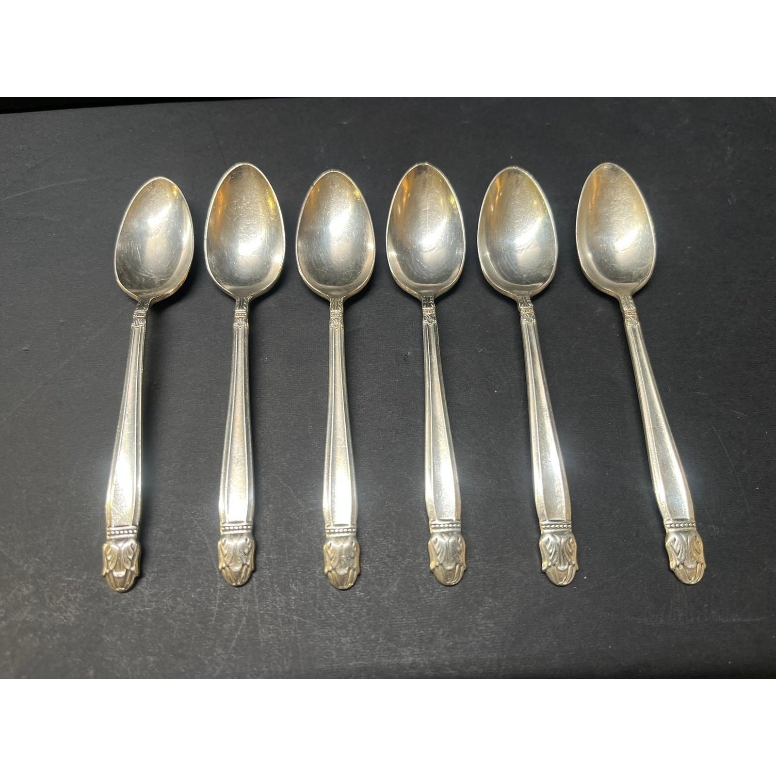 Holmes & Edwards Danish Princess Silverplate Demitasse Spoons Set of 6