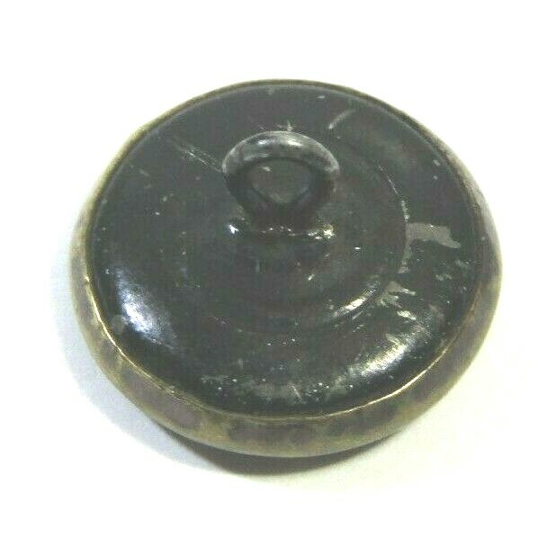 Antique 1800s Metal Button Dogs Doghouse “Dignity & Impudence” Pictorial Round