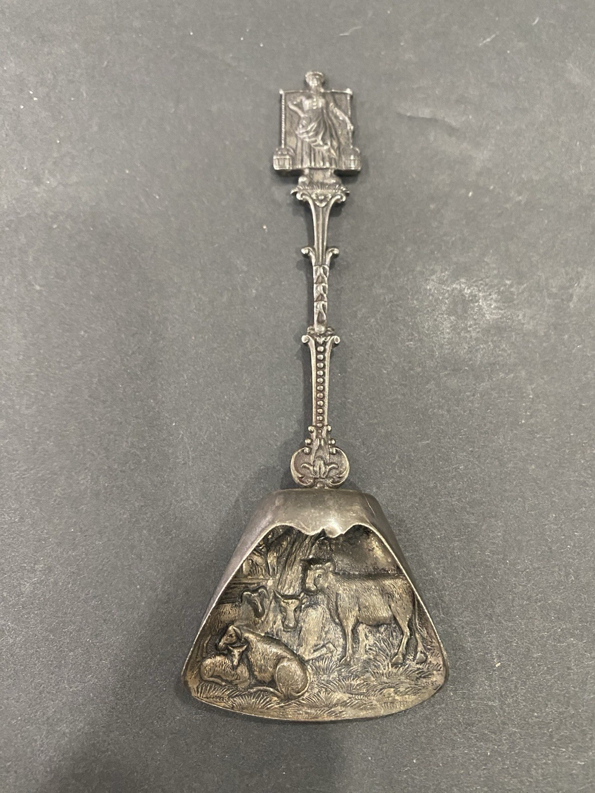 RARE Vintage Sterling Silver Tea Sugar Scoop Spoon Holland Hallmarks 4.75”