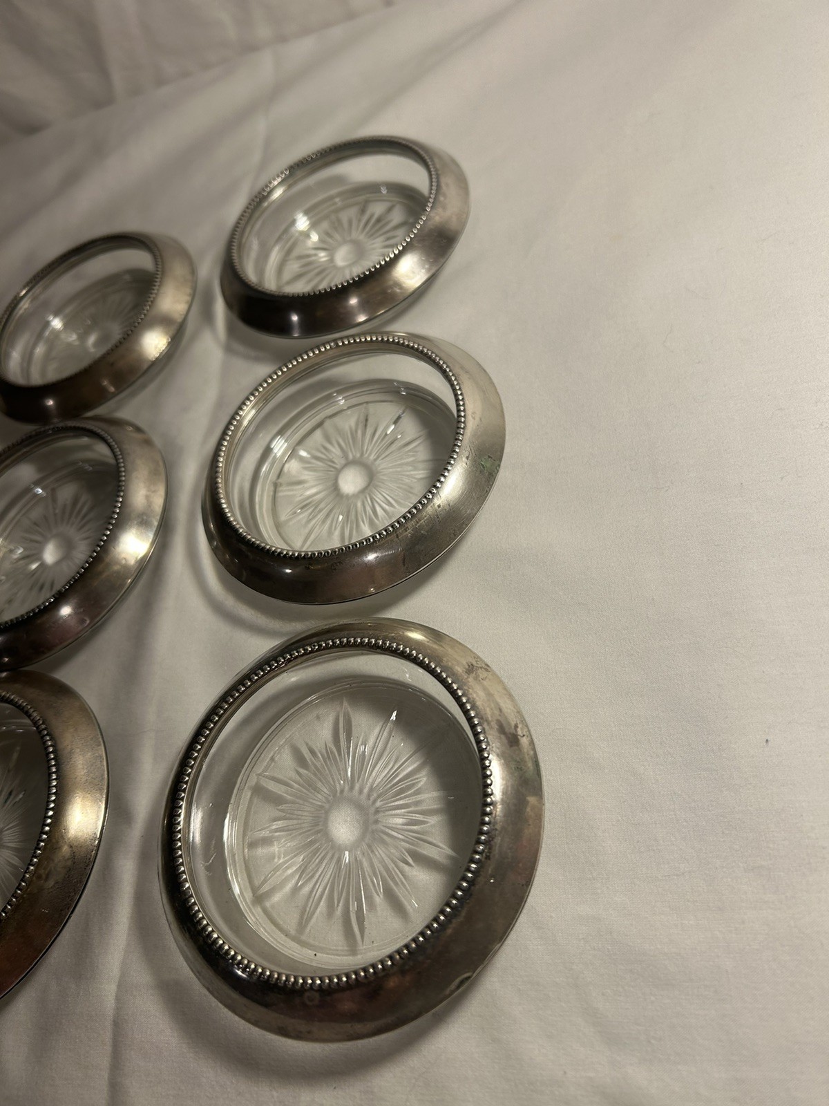 Frank M Whiting Sterling Coasters Set of 6