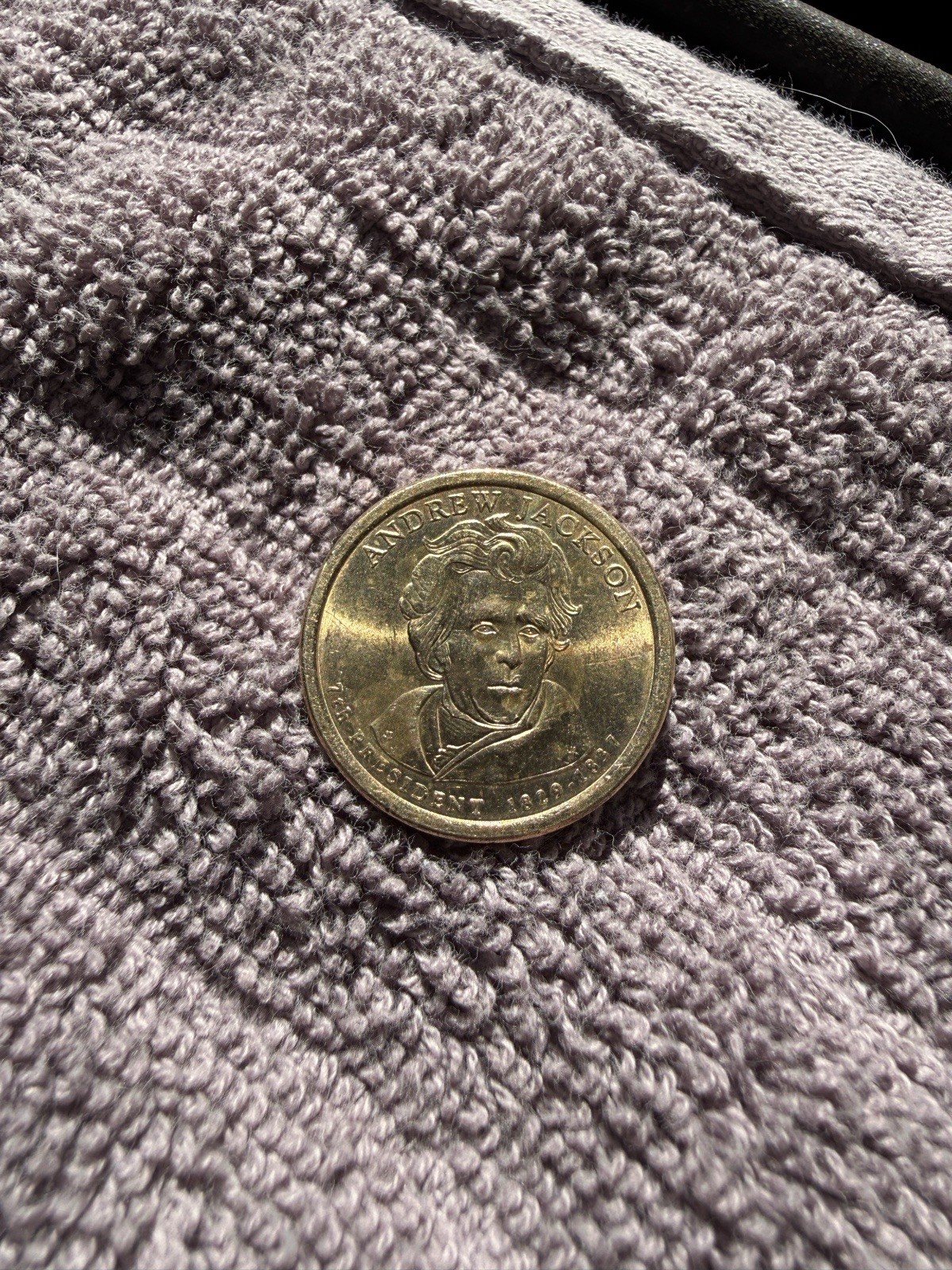 Rare Mint Error 2008-D Andrew Jackson $1 Presidential Coin– Die Chip on Shoulder
