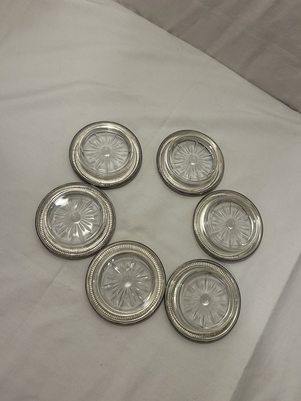 Frank M Whiting Sterling Coasters Set of 6