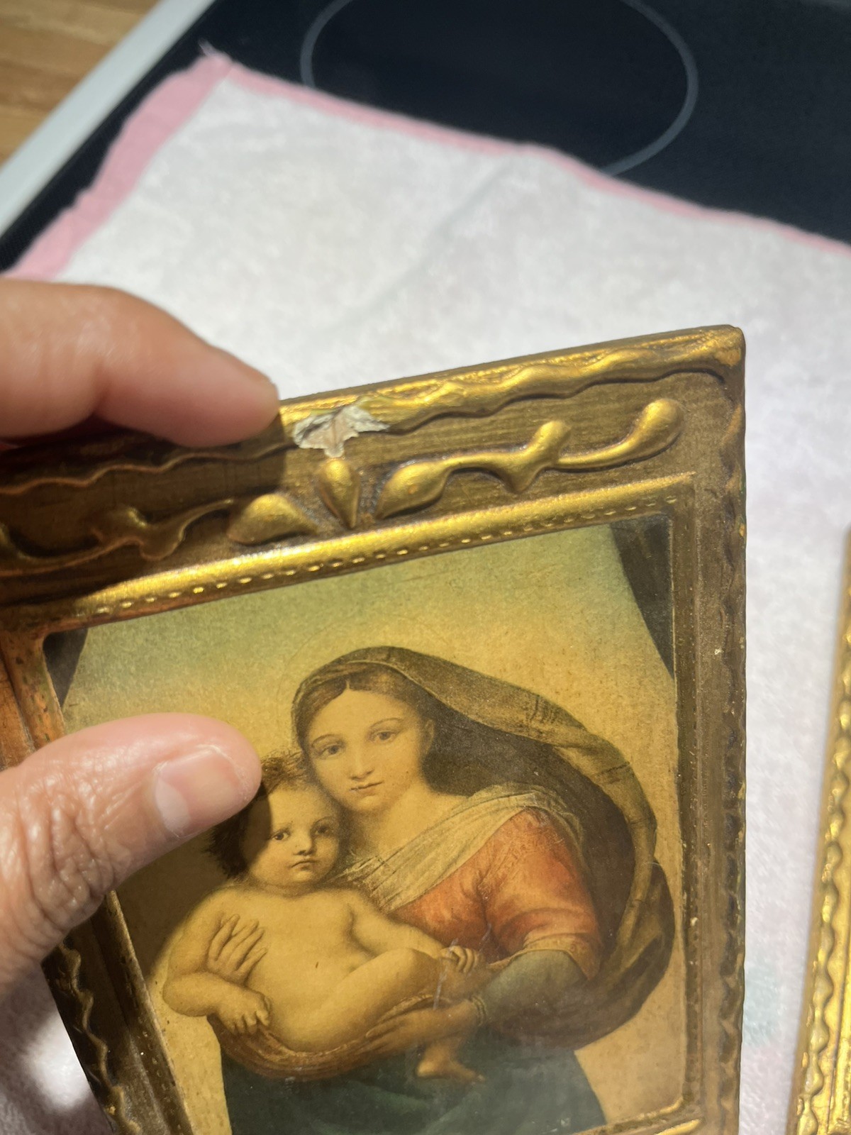 Mona Lisa Lot Of 2 plaques Gold Wood Very Rare Unique!! By Ugo Reghini