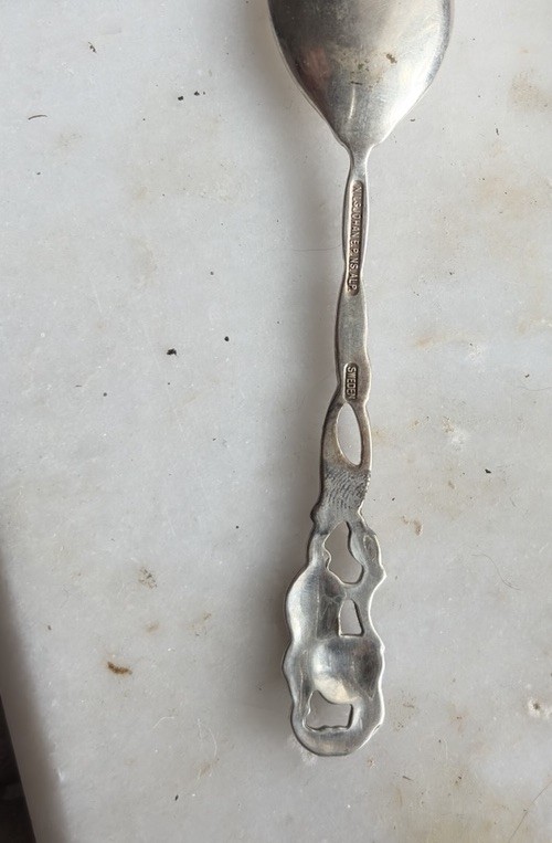 Nils Johan Silver plate Demi Spoon Set 6 Roses