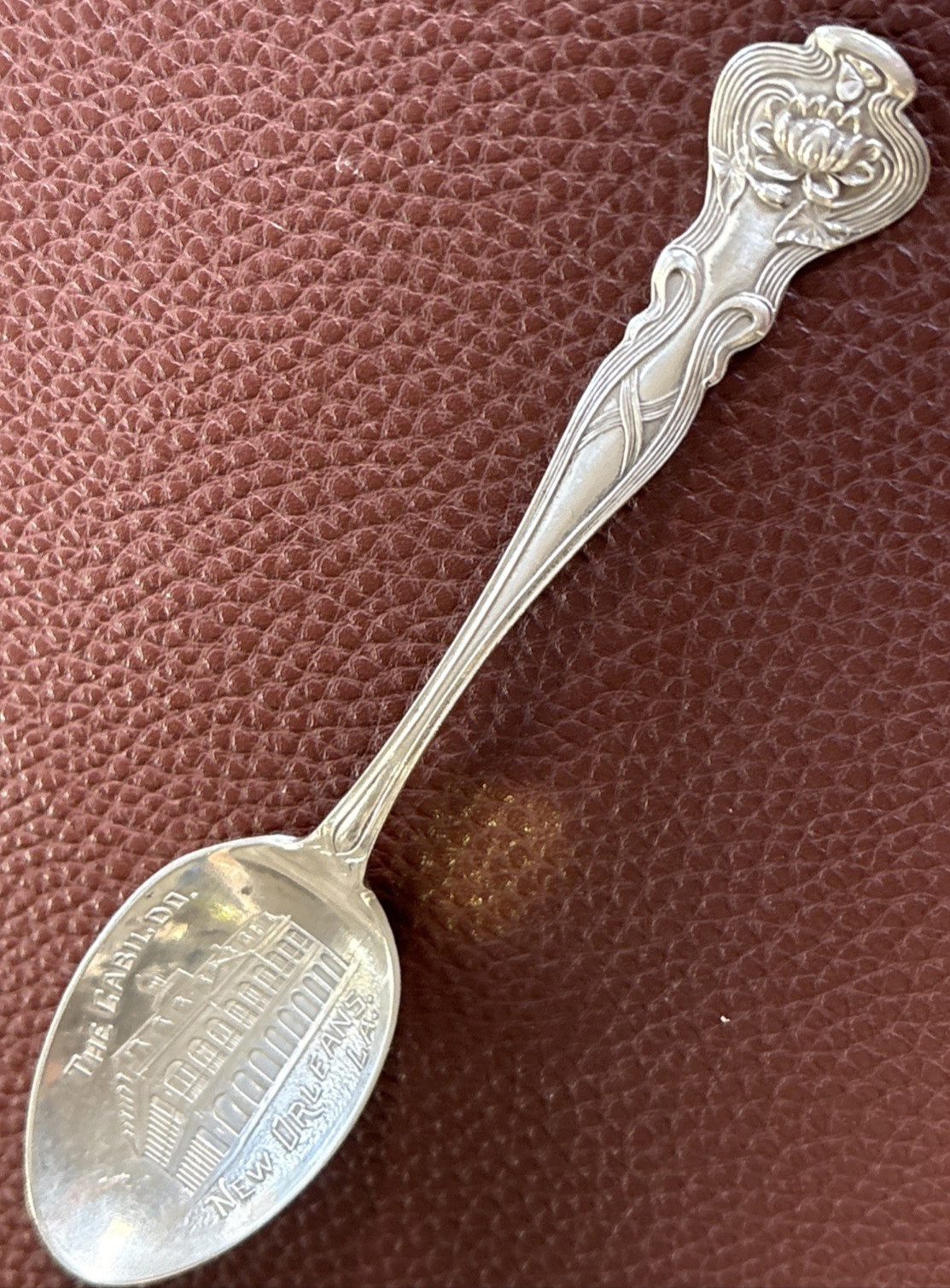 Cabildo New Orleans LA 5.25″ Sterling Souvenir Spoon Pond Lily Pattern P&B 17g