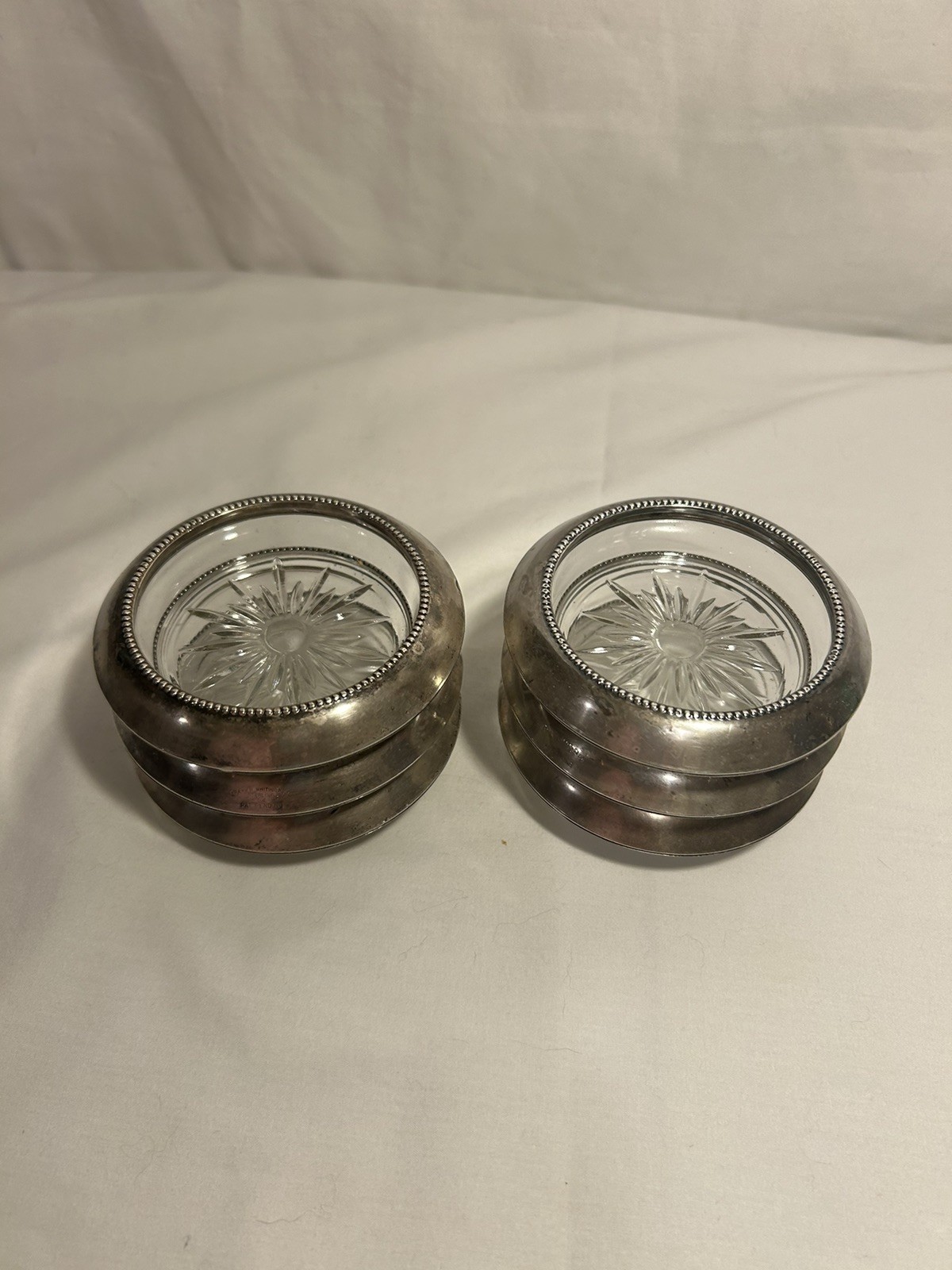 Frank M Whiting Sterling Coasters Set of 6