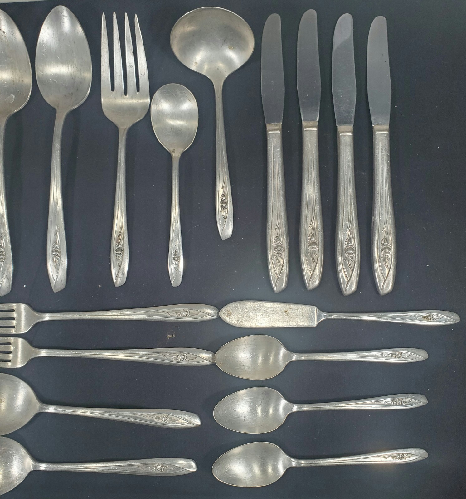 Silver Tulip International Silver Plate Flatware Silverware (25 Piece)