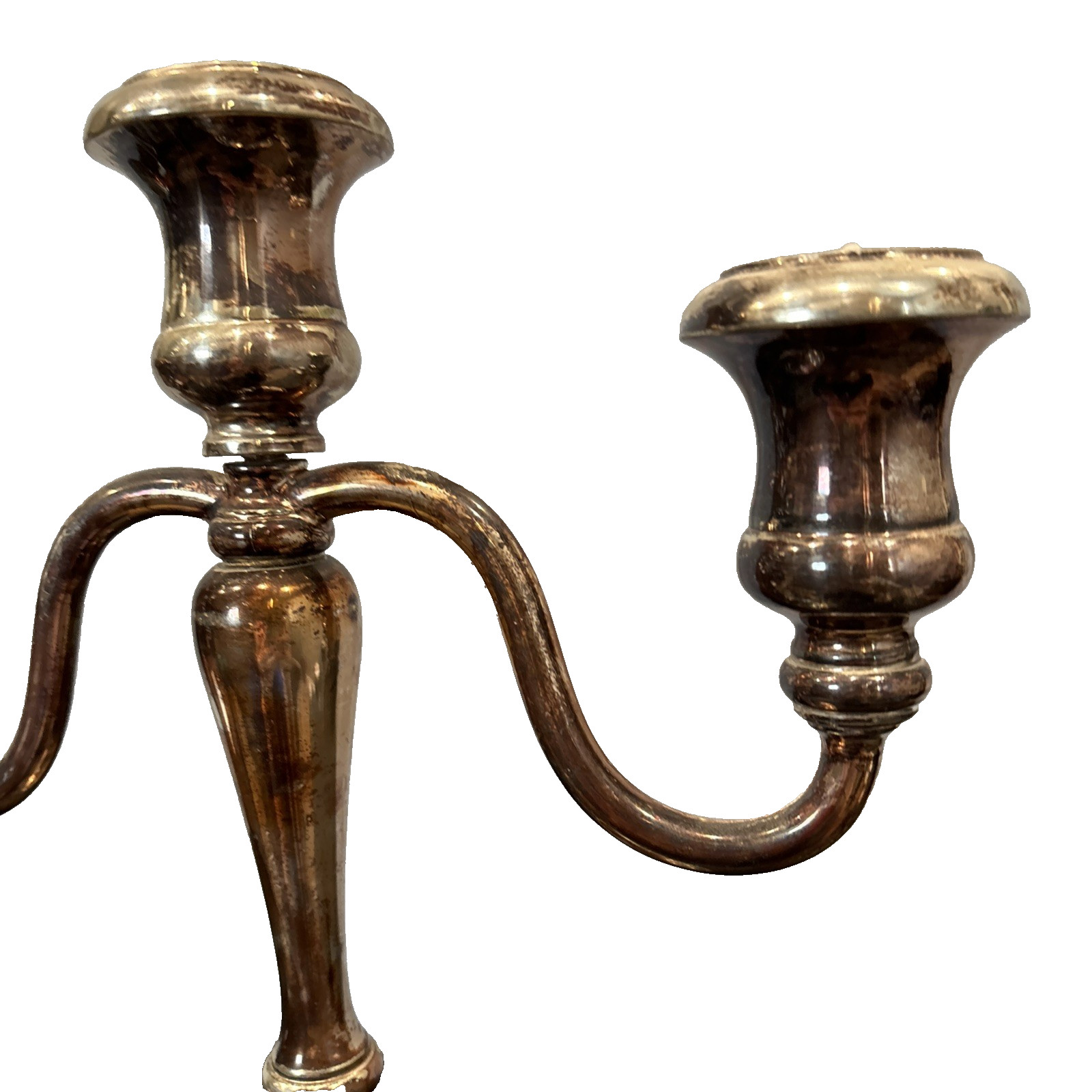 Sheffield Silver Co Silverplate Candlestick Italy Elegant 9 3/4” 9 1/4″ Romance