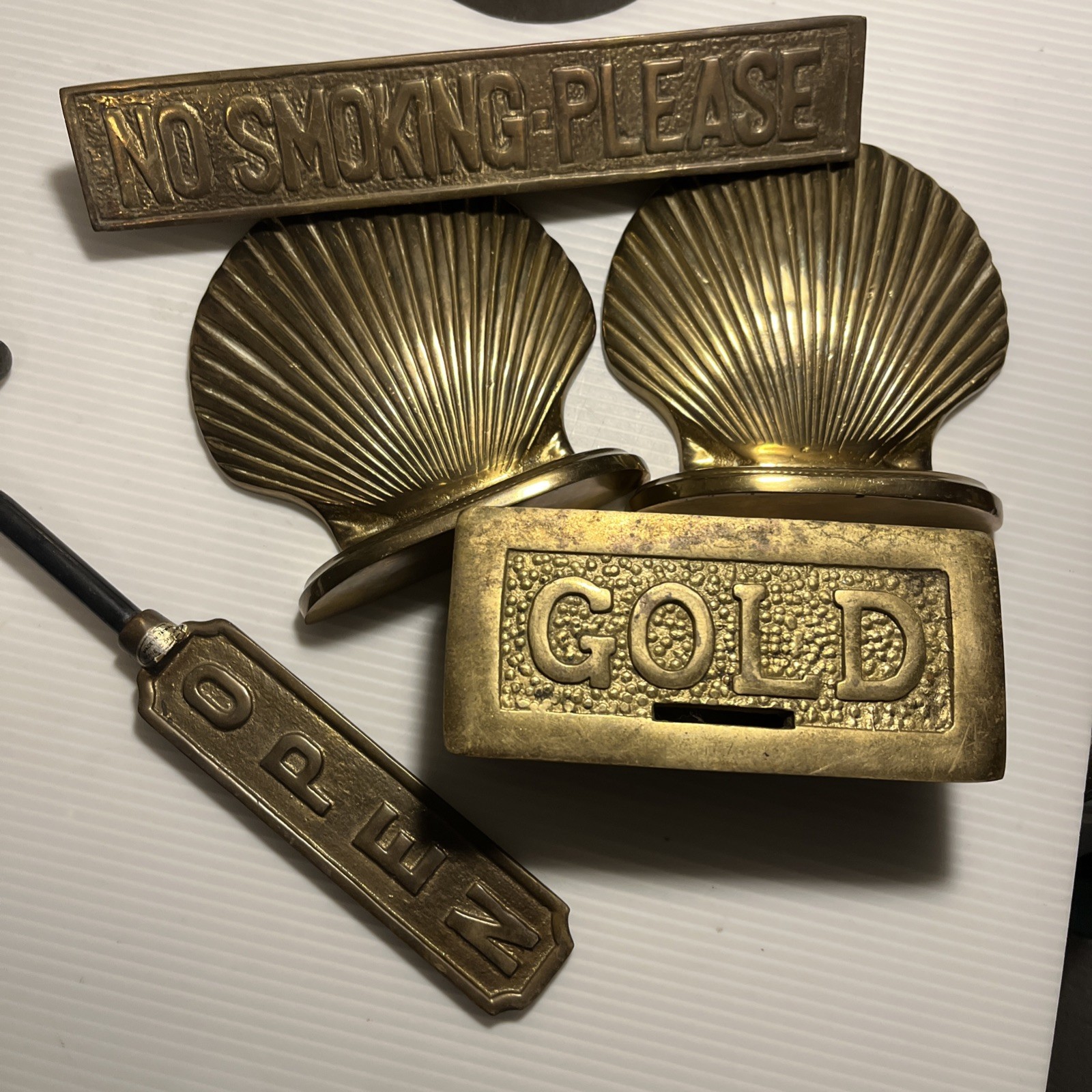 Lot 5 PCS Brass 6.5 Pounds Mixed Lot Vintage