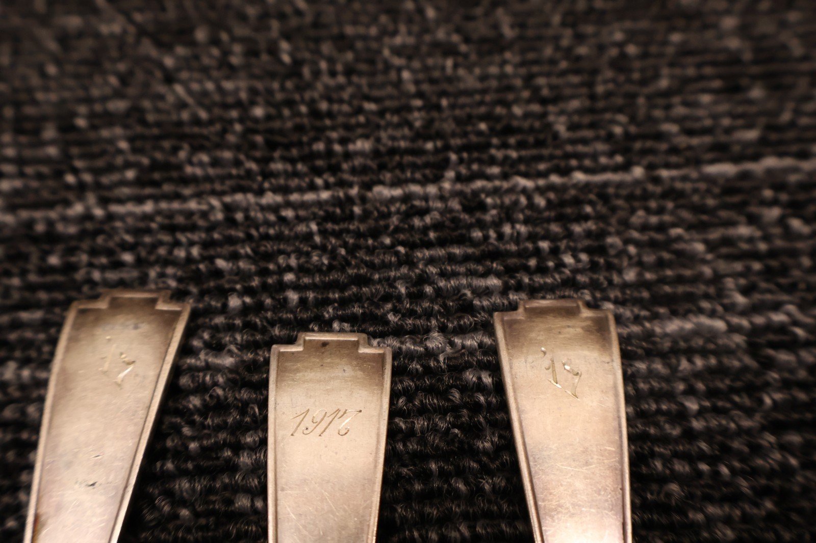 Gorham Etruscan Sterling lot of 6 spoons mono 1917 1918