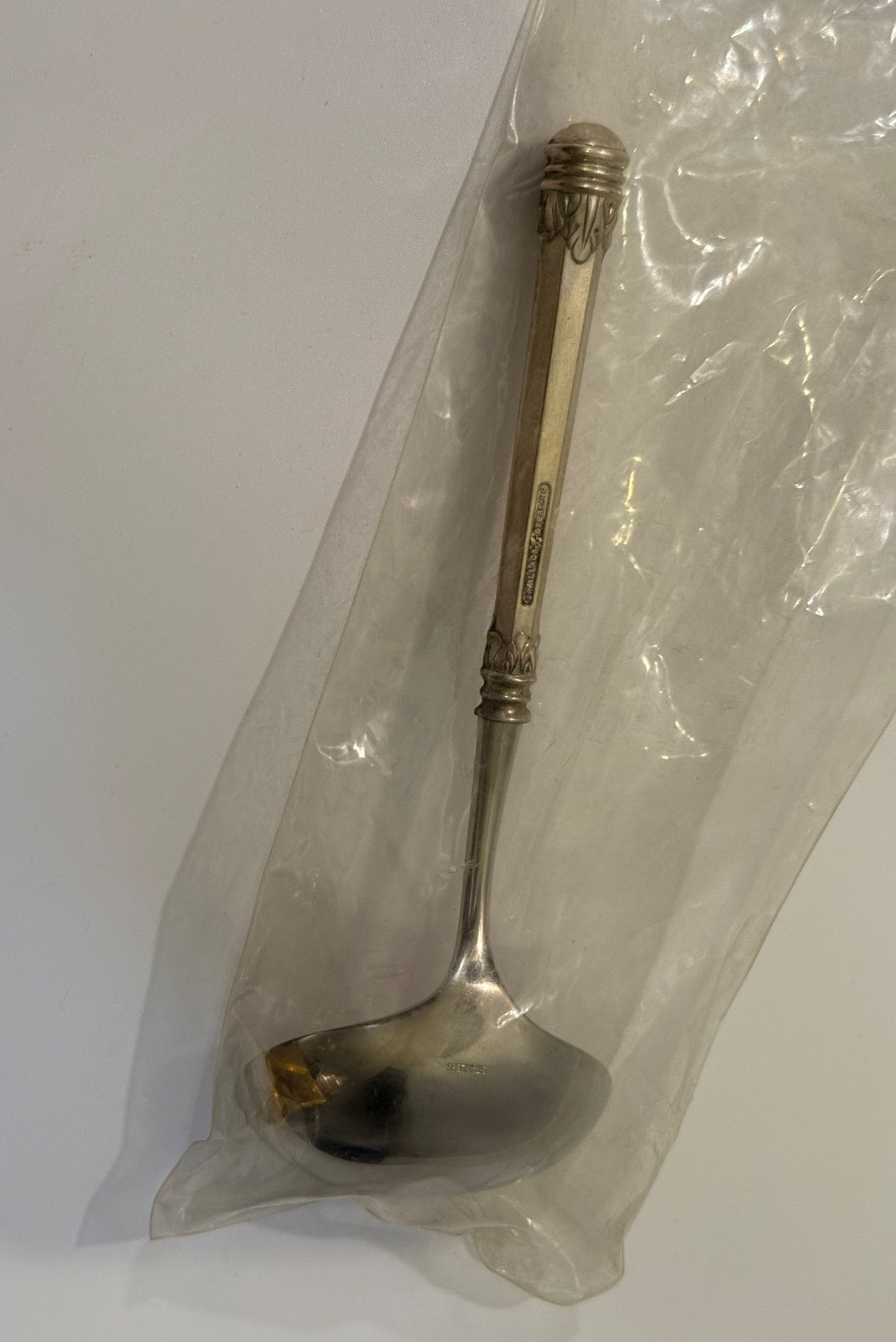 ✨ Wallace Sterling Olympia 1976 Gravy Ladle HHWS Stainless Bowl NOS 7”