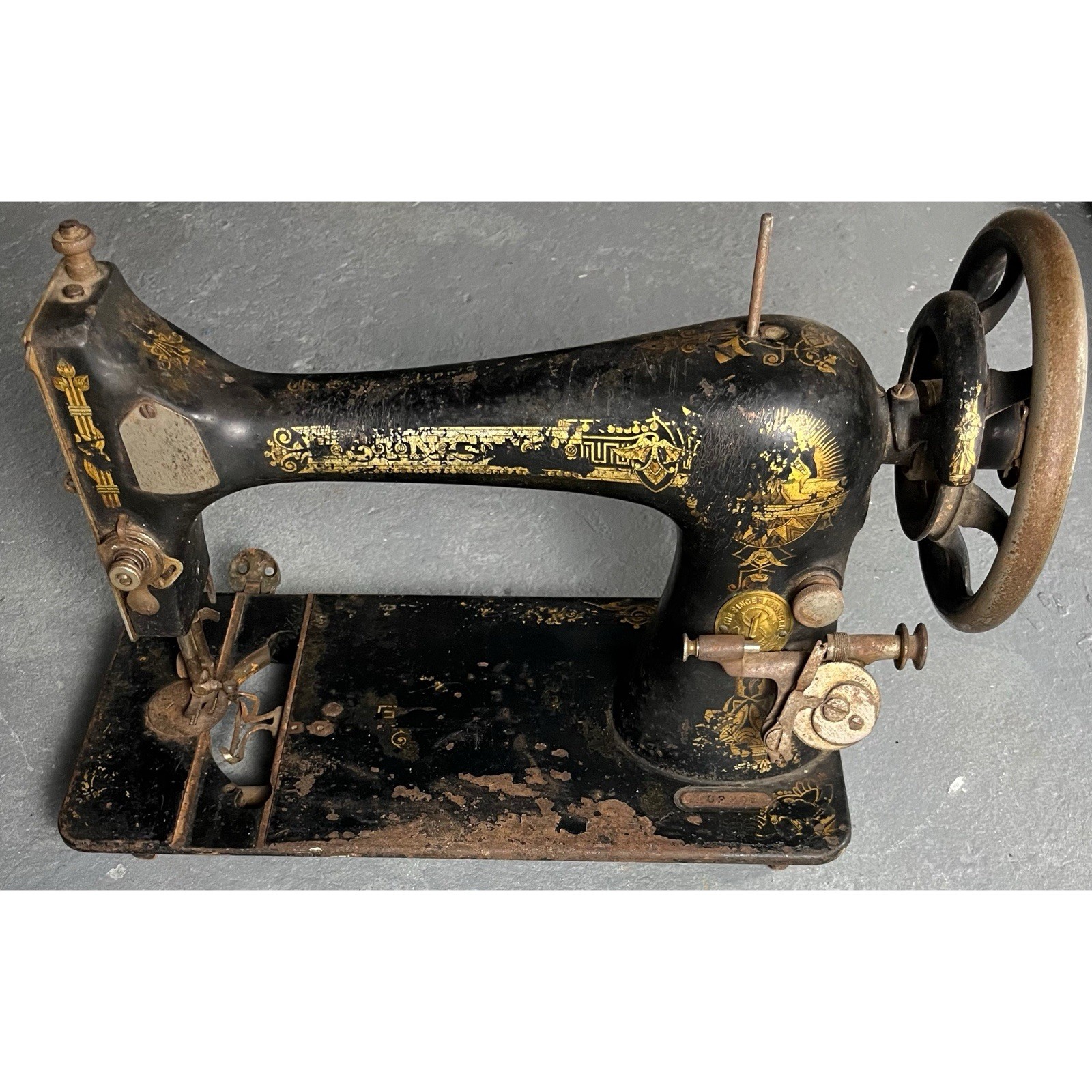 Antique Singer Sphinx Sewing Machine Head Cast Iron Pre-1930