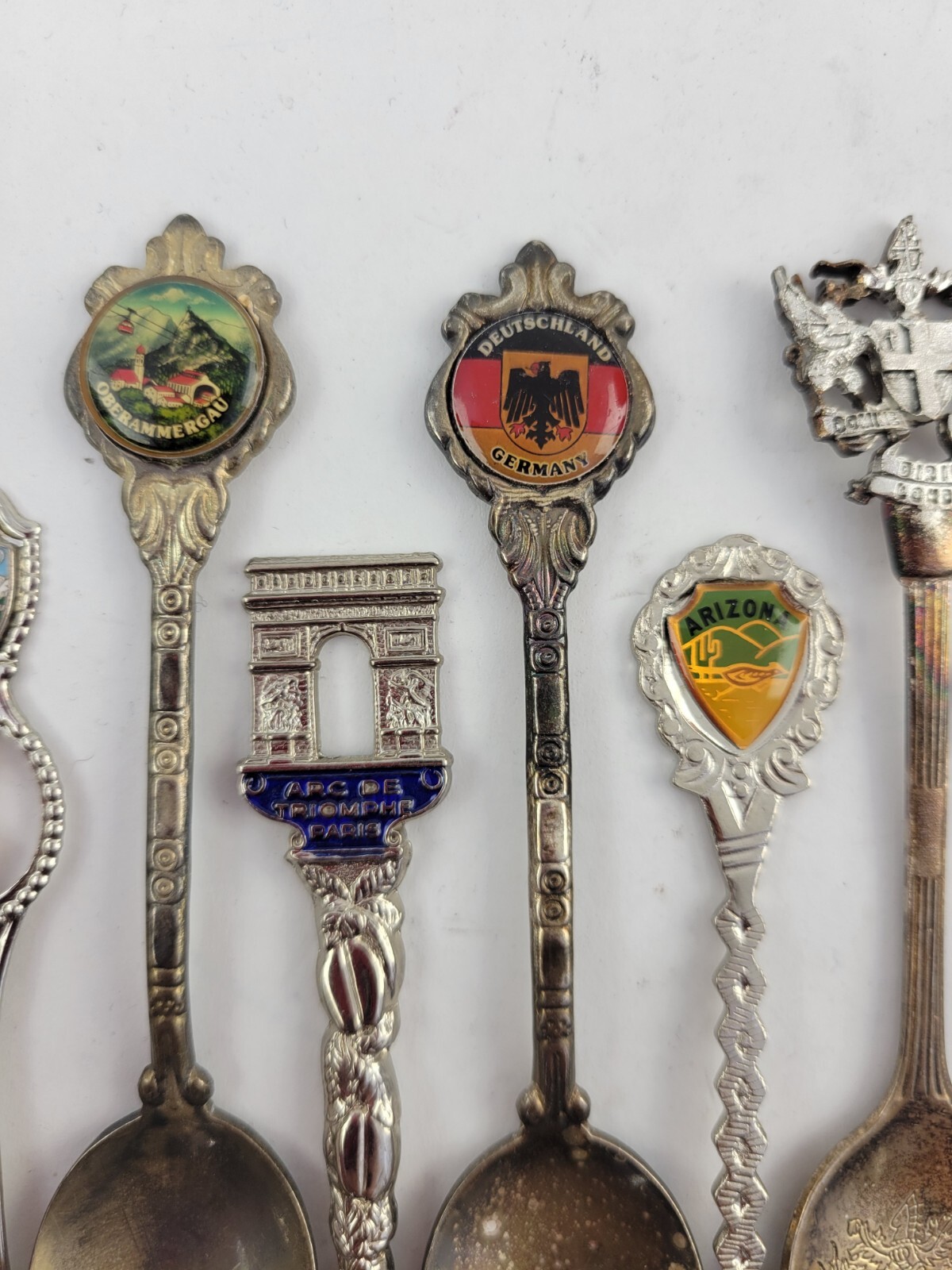17pc Set of Vintage Souvenir Spoons Germany, Arizona, London, Vegas, Paris