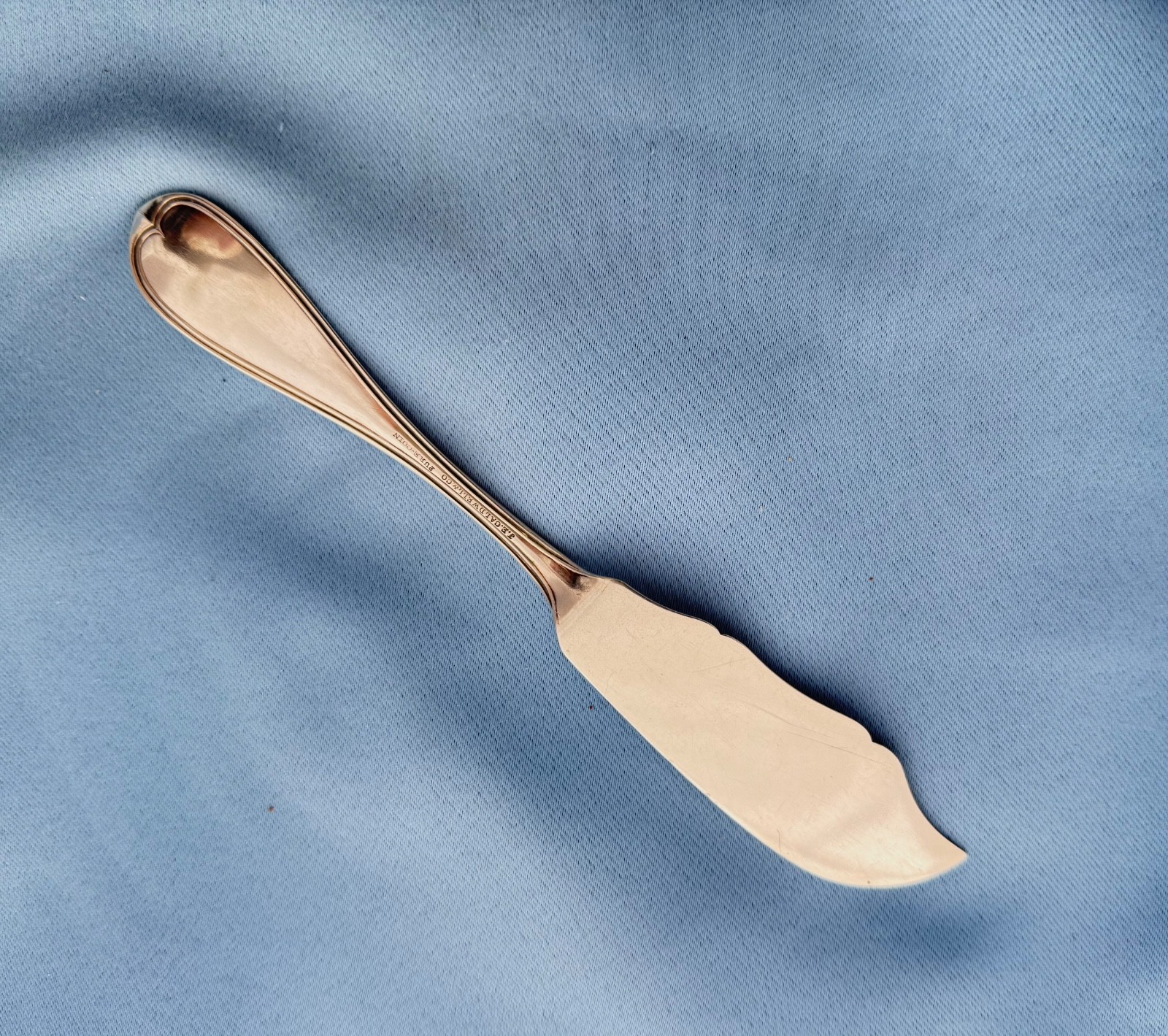 JE Caldwell Pure Coin Silver Master Butter Knife 7 1/2 In Mono 47.2 Gr