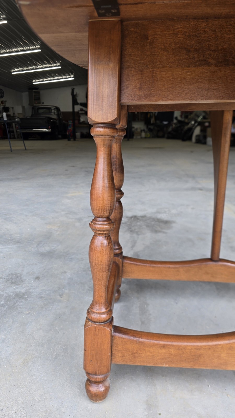 MCM Wood Dropleaf Table Heywood Wakefield 28″× 14″ × 24″