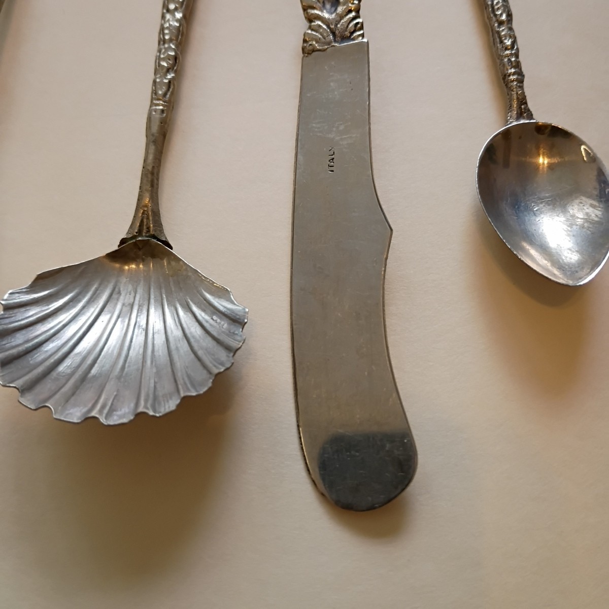 Italy Miniature Silverware Ornate Vintage Unique Serving Pieces Intricate