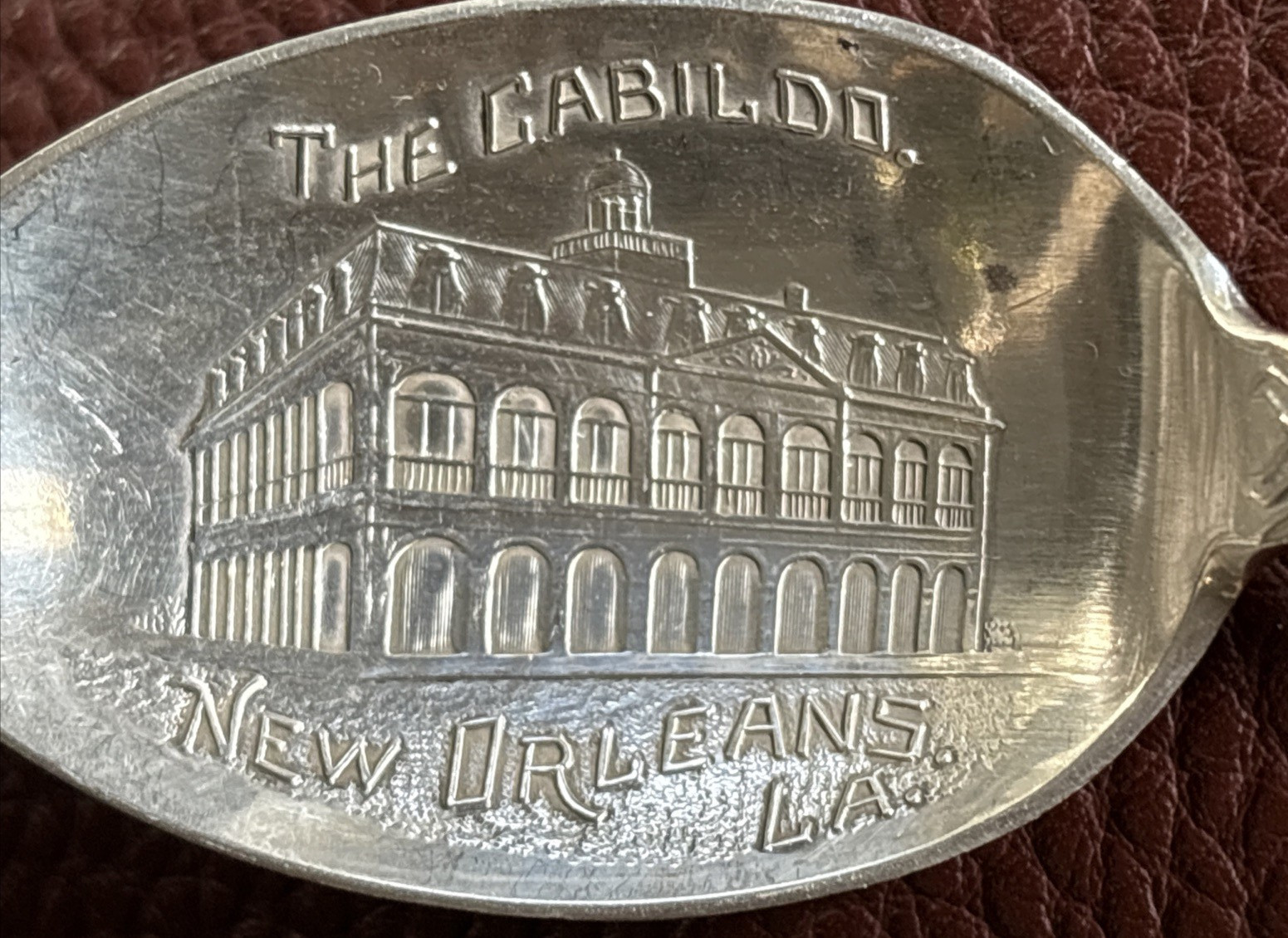 Cabildo New Orleans LA 5.25″ Sterling Souvenir Spoon Pond Lily Pattern P&B 17g