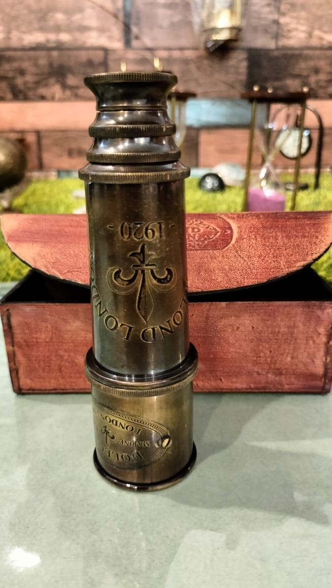 16″ Dollond’s London-1920 Black Antique Solid Pure Brass Telescope/Spyglass Gift