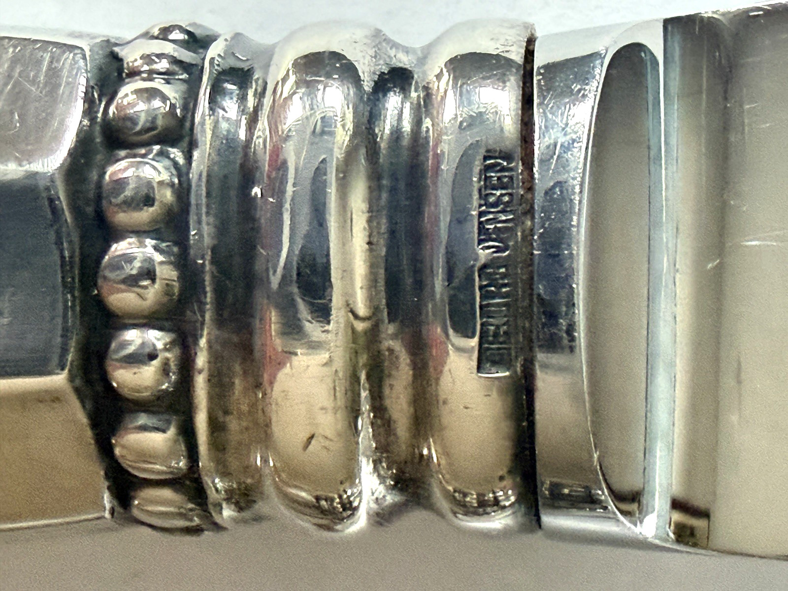 Rare Pre-War Georg Jensen 3-Pc Sterling ACORN Carving Set 1930s Frank Cobb Steel