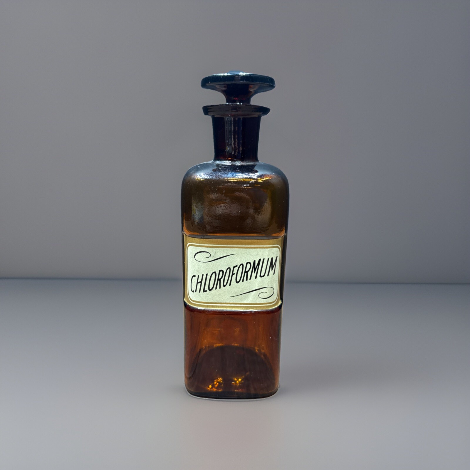 Rare 1800’s Pharmaceutical/Apothecary Amber Glass Bottle