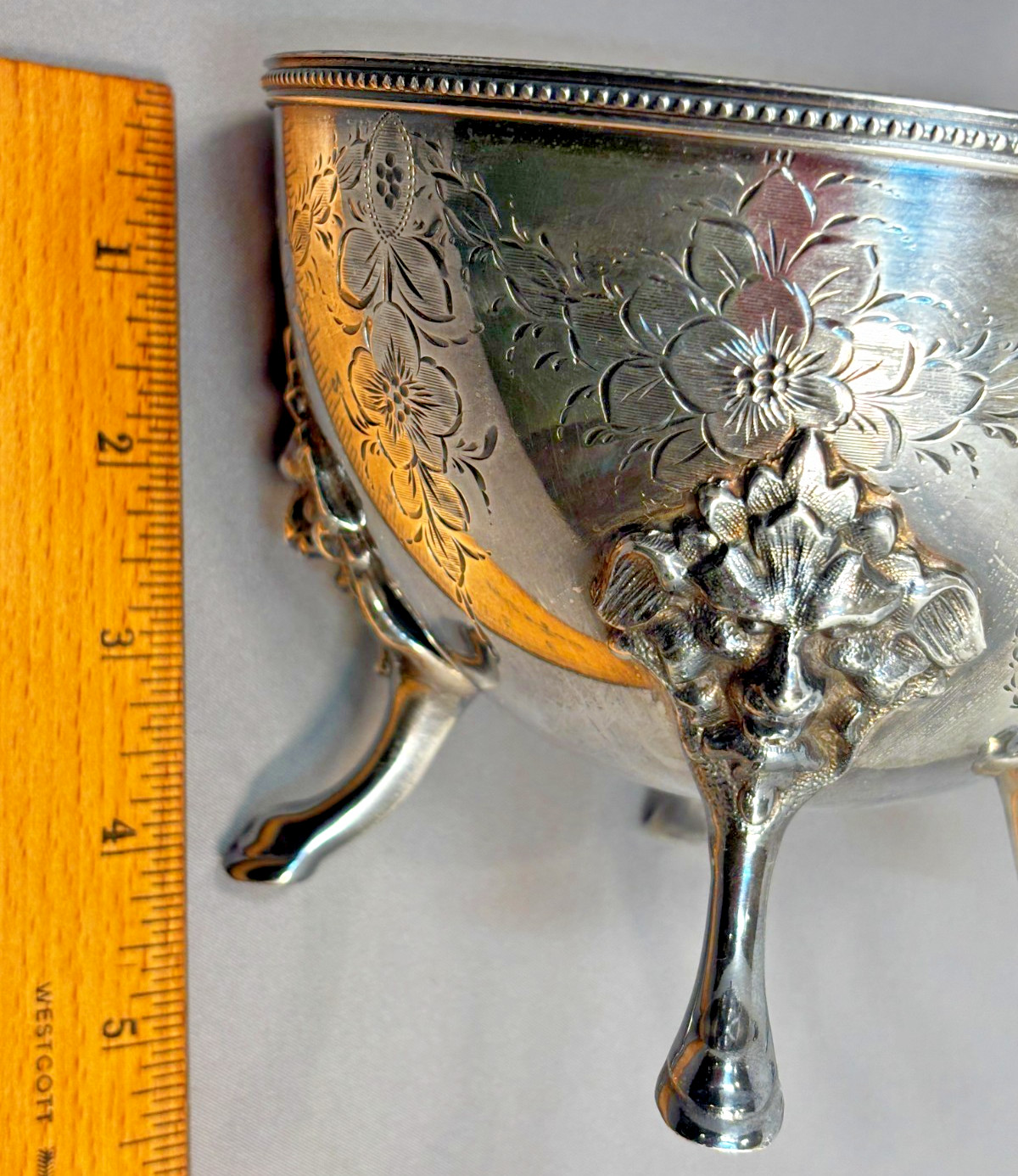 MERIDEN BRITANNIA CO SILVER PLATE Tea Waste Bowl C.1872 AESTHETIC MOVEMENT