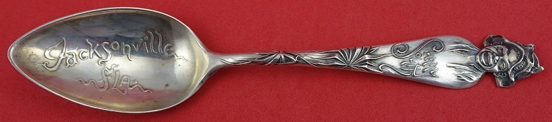 Sunny South by Shiebler Sterling Silver Souvenir Spoon “Jacksonville FLA” 5 5/8″