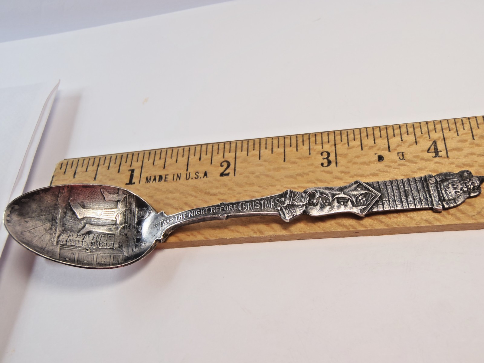 Sterling Siver Gorham Santa “Twas the Night Before Christmas” Demitasse Spoon