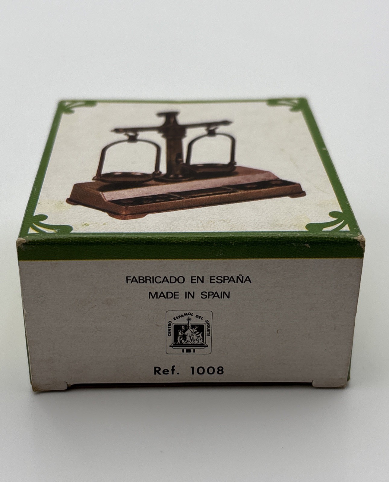 Vtg Miniature Balance Scale w Weights Original Box Joske’s San Antonio TX NOS