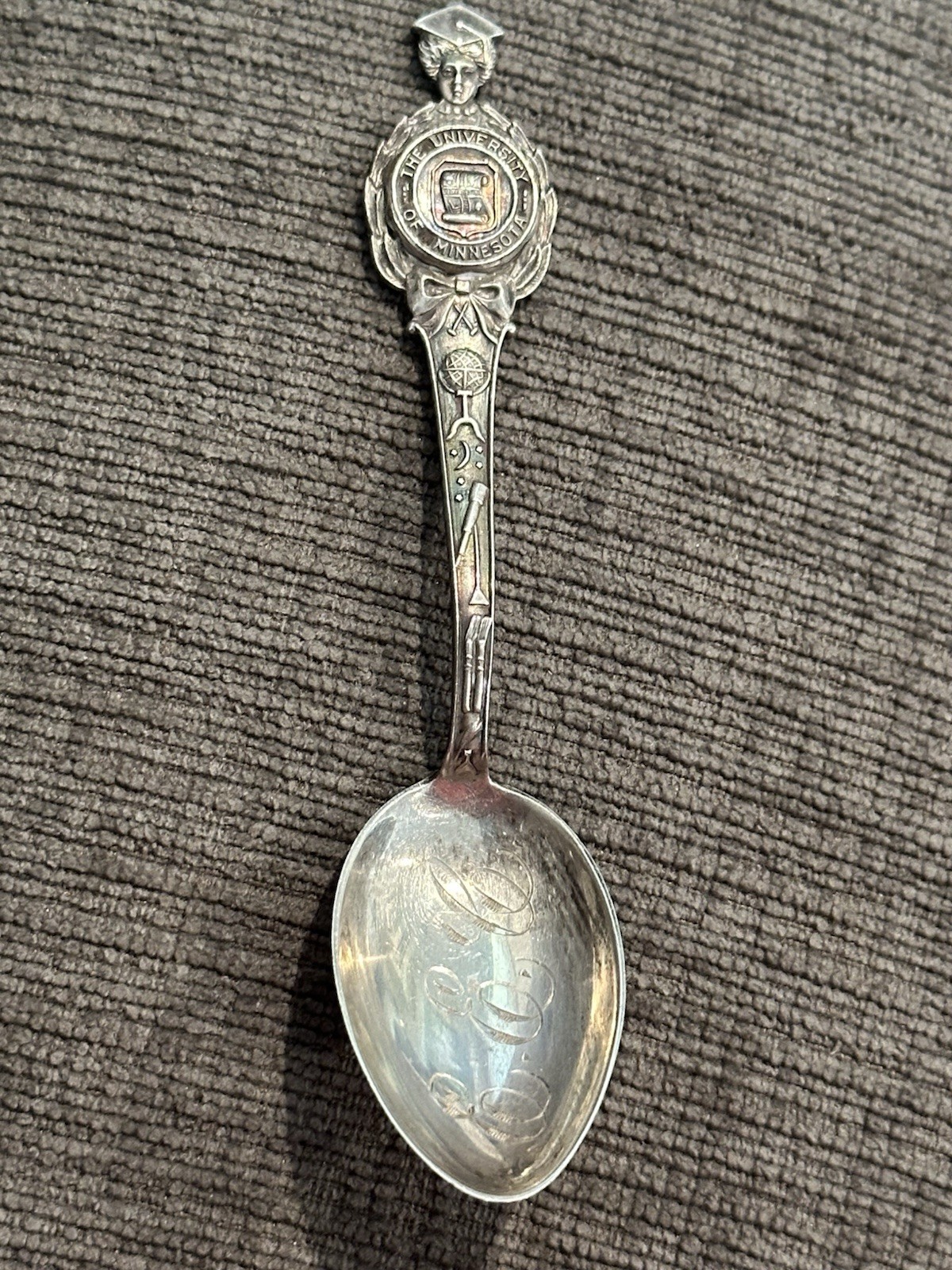 Early 1900’s University Of Minnesota Sterling Silver 925 Graduate Souvenir Spoon