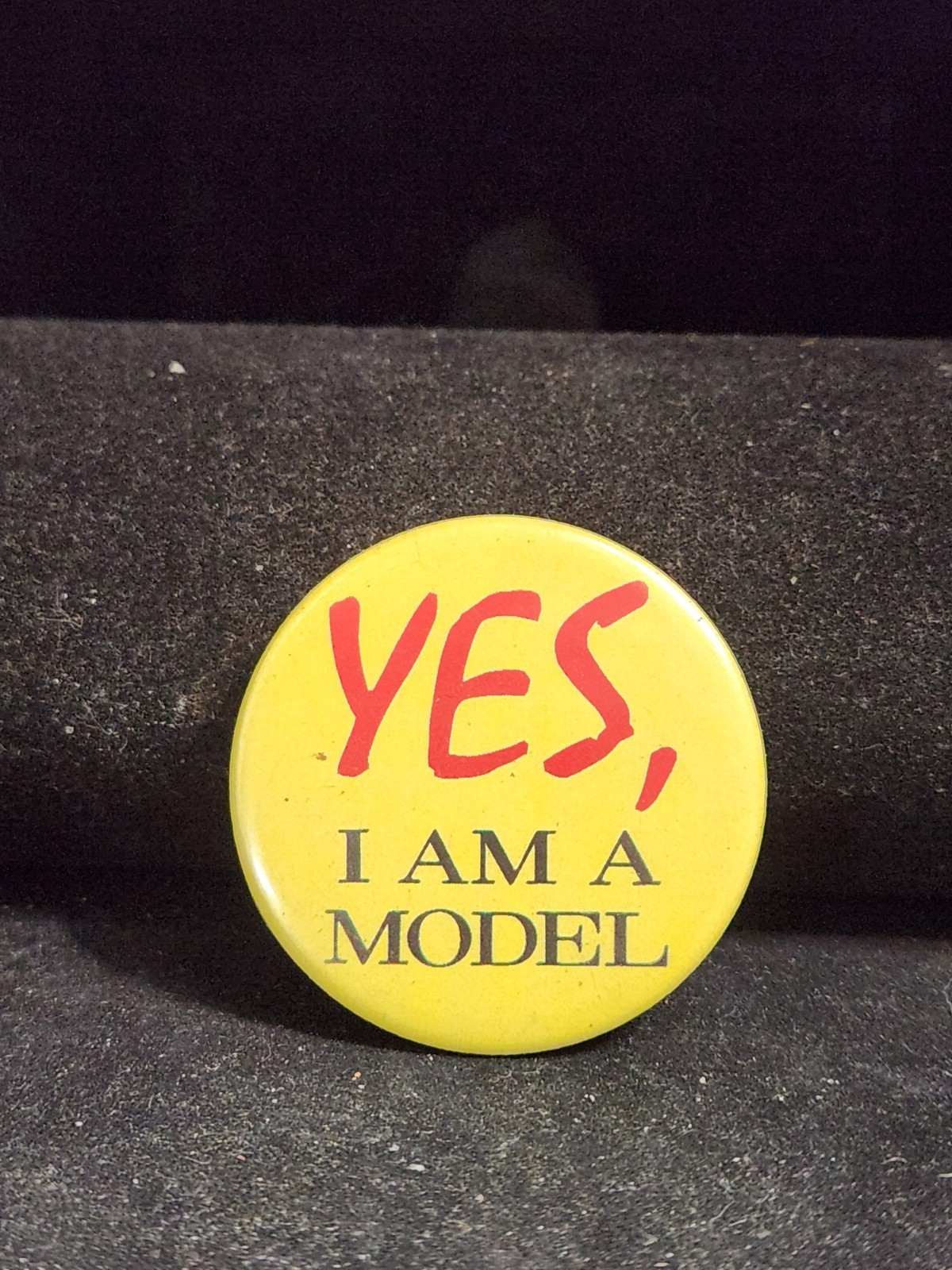 Yes, I a Model Button Vintage Collectible Stocking Stuffer Great Gifts S1