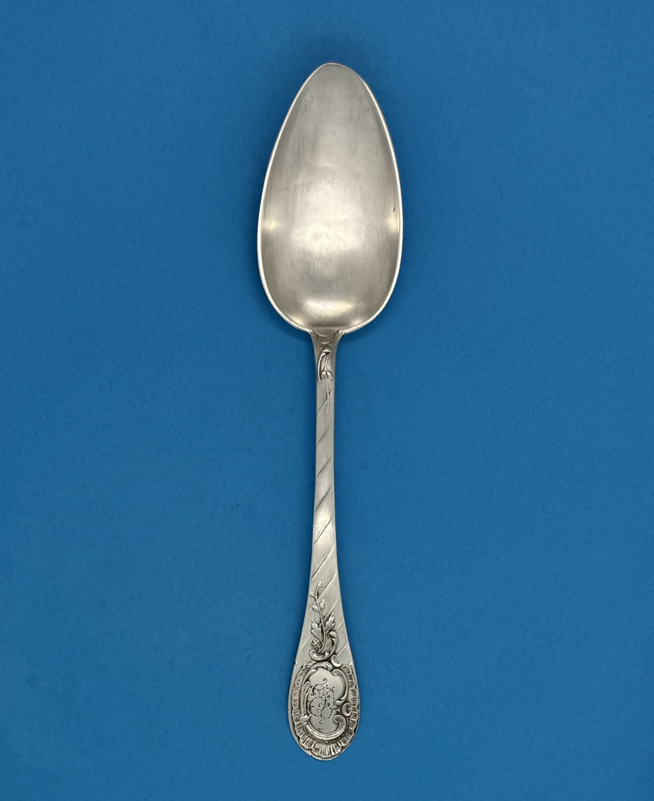 Antique 1899 Freitel 800 Silver Place/Oval Soup Spoon 7″ Flatware 27 gm Mono
