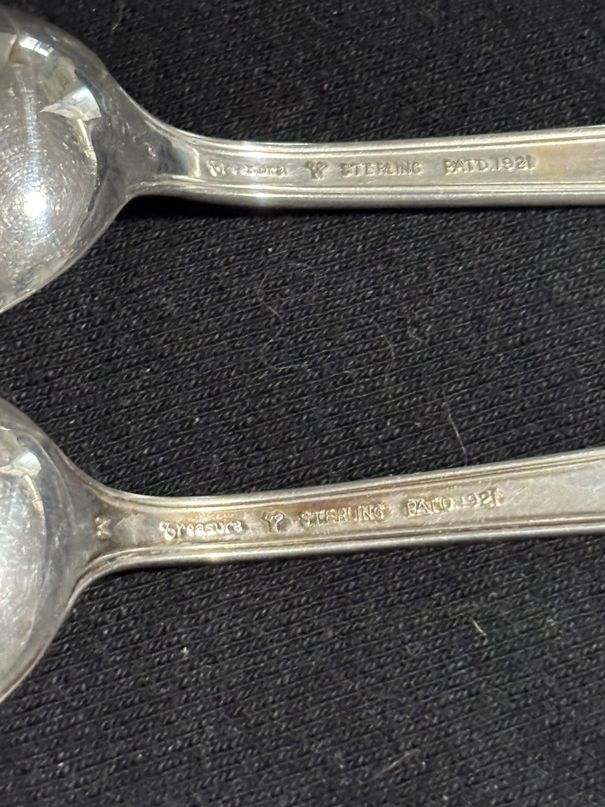 Set of 4 Antique Sterling Silver Fluted Ice Cream Forks LUNT MARY II No Monogram