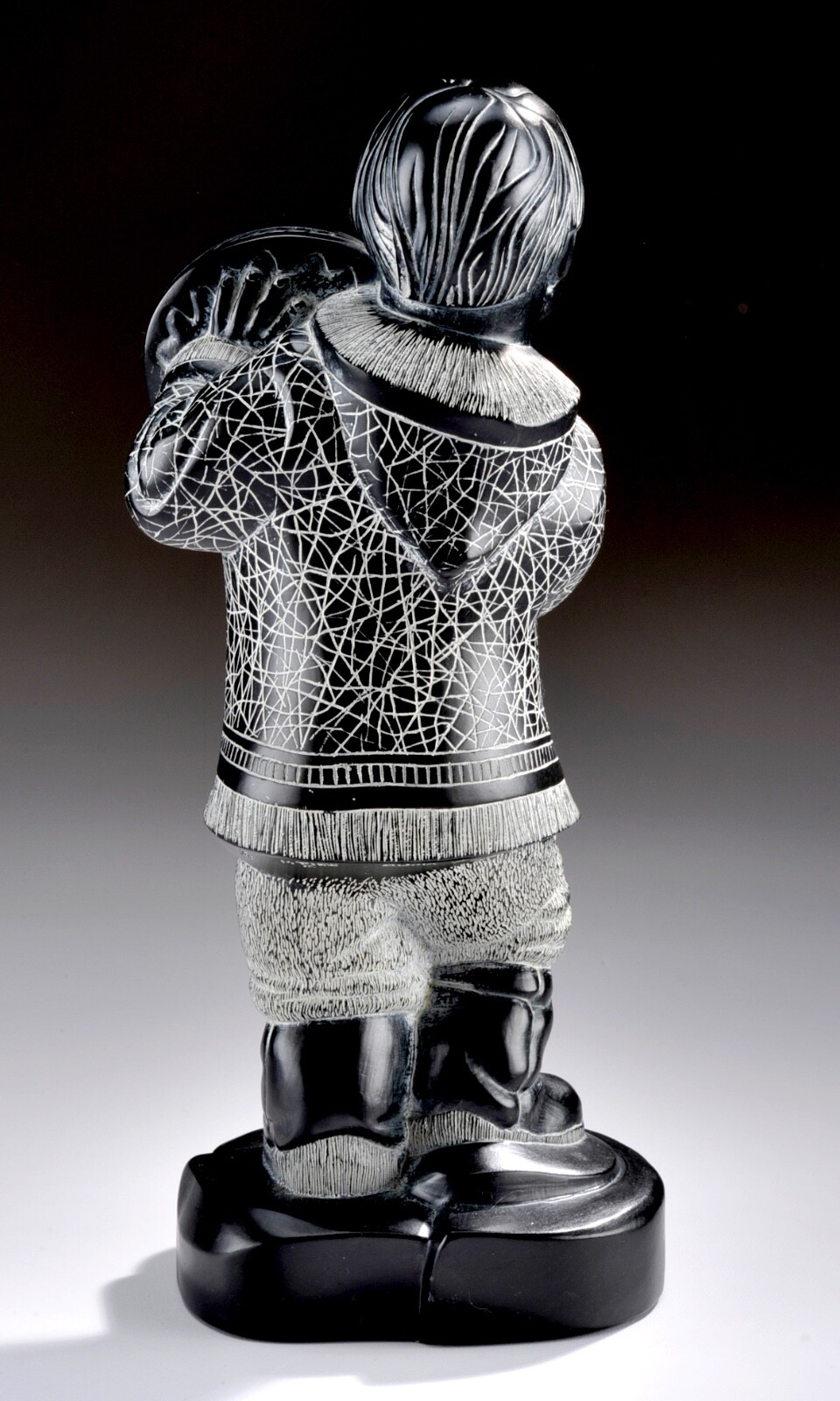 McPhee Sculpture Drummer Boy – BOMA Canadian 9″ In Height – Indian Art – Inuit