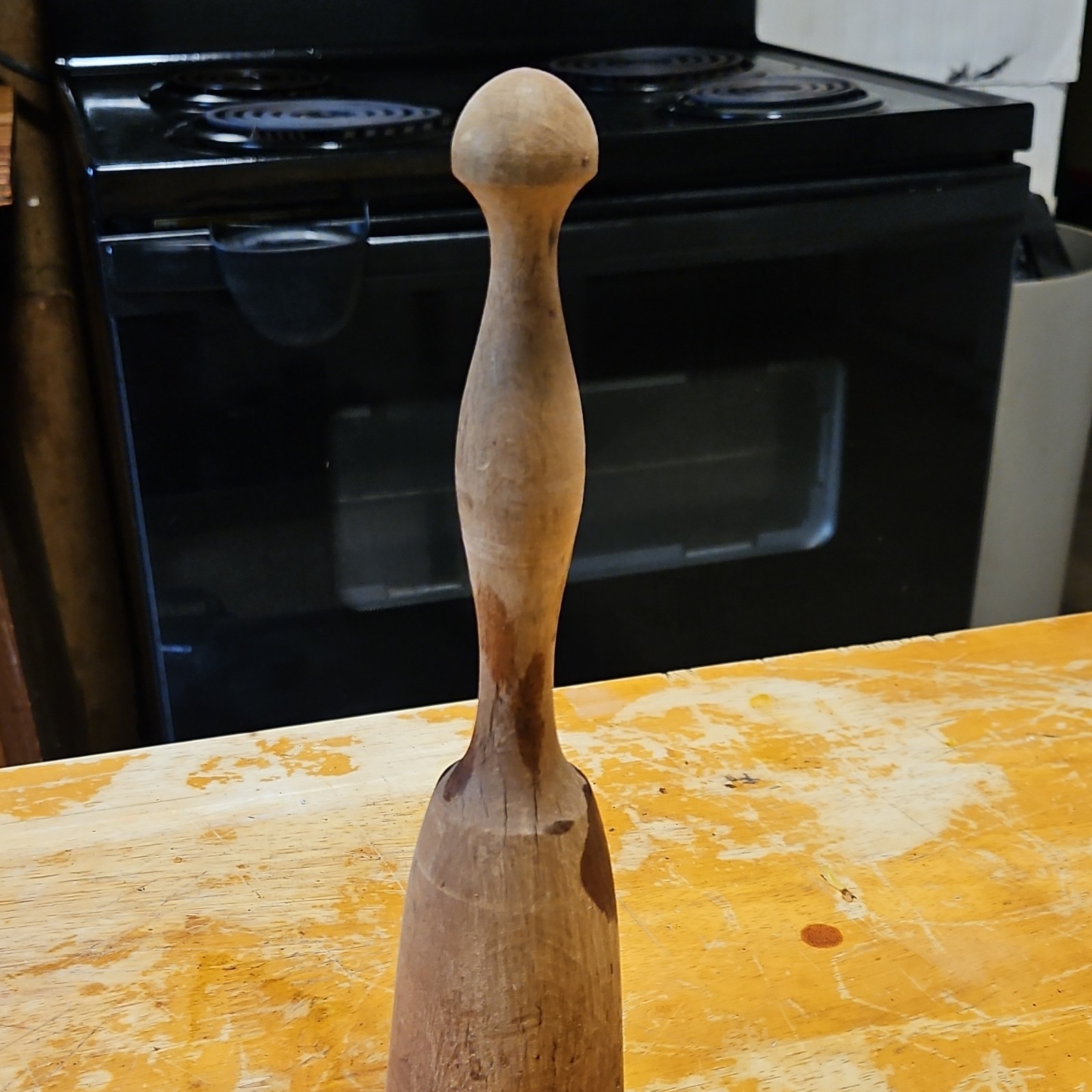 Primitive Wooden Kitchen Equipment, Medium Wood Tone, Small Up to 14in